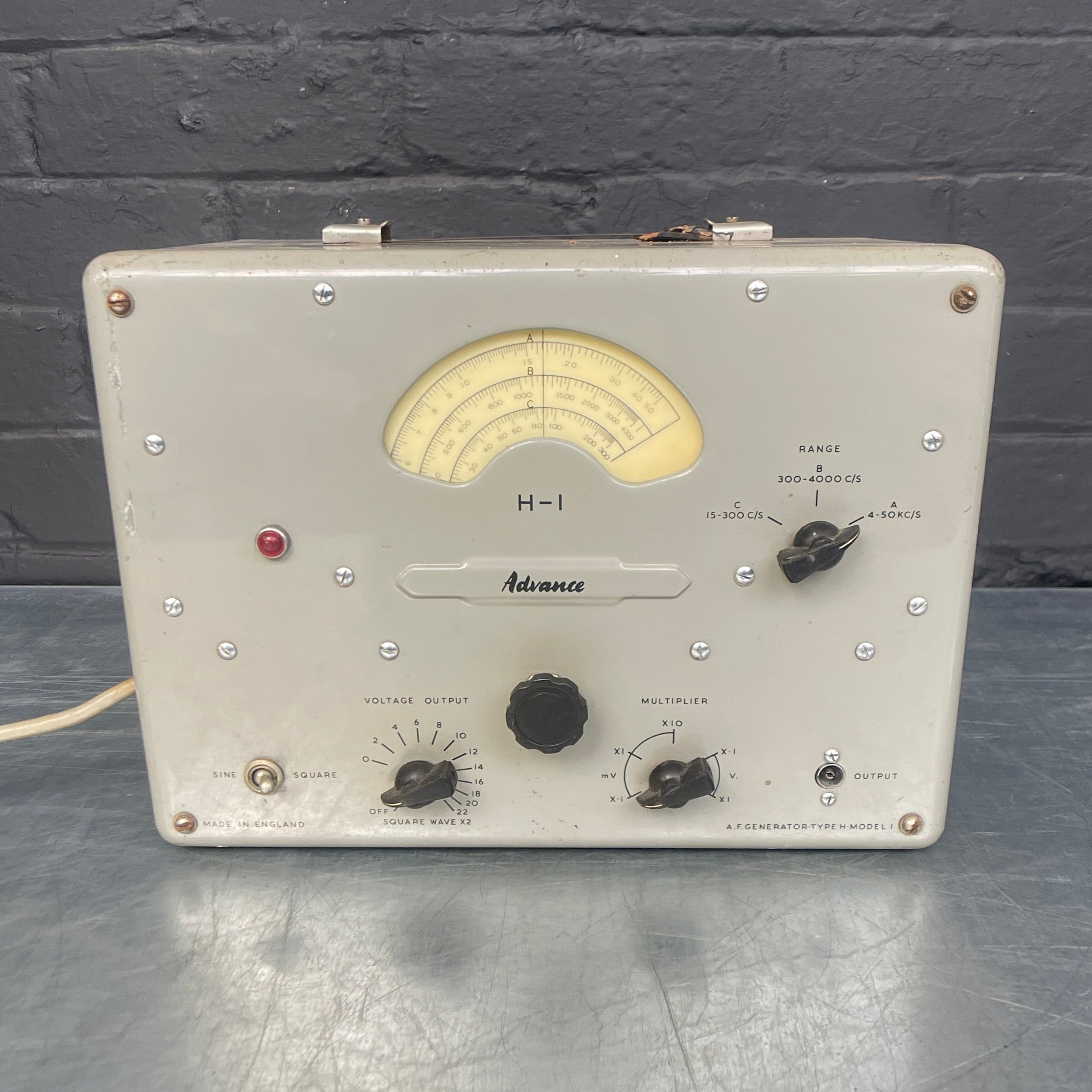 AF generator electrical tester test set Industrial powerhouse props prop rental hire vintage movie film set dec