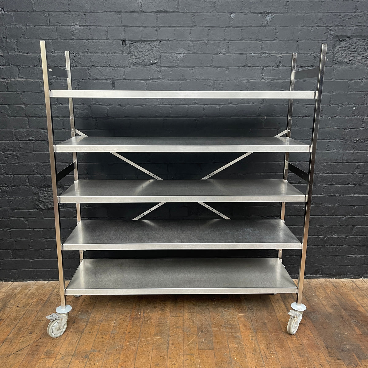 Hupfer stainless steel adjustable catering shelves on casters Qty 1