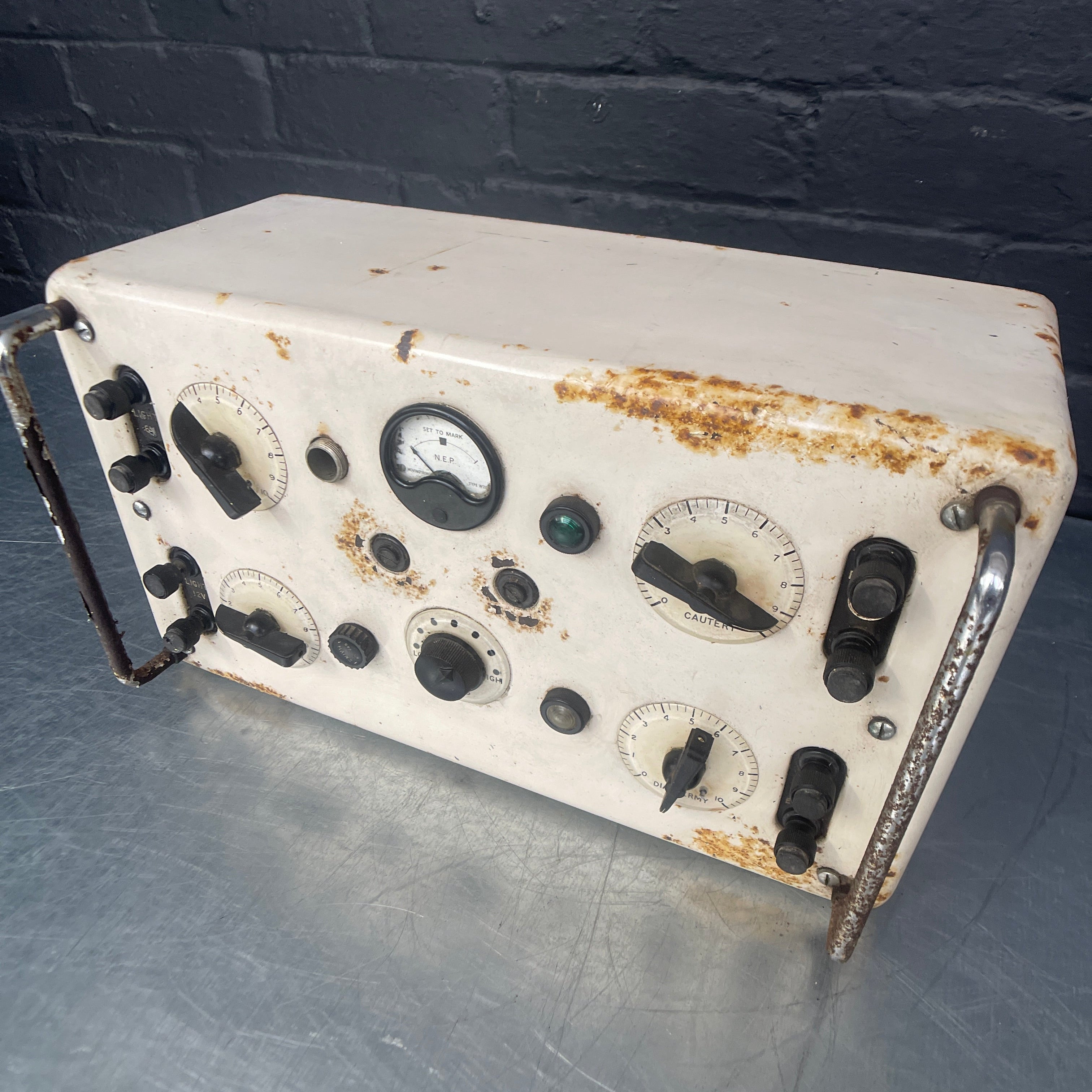 Industrial powerhouse props prop rental hire vintage movie film set dec Diapantom tester test electrical scientific 1