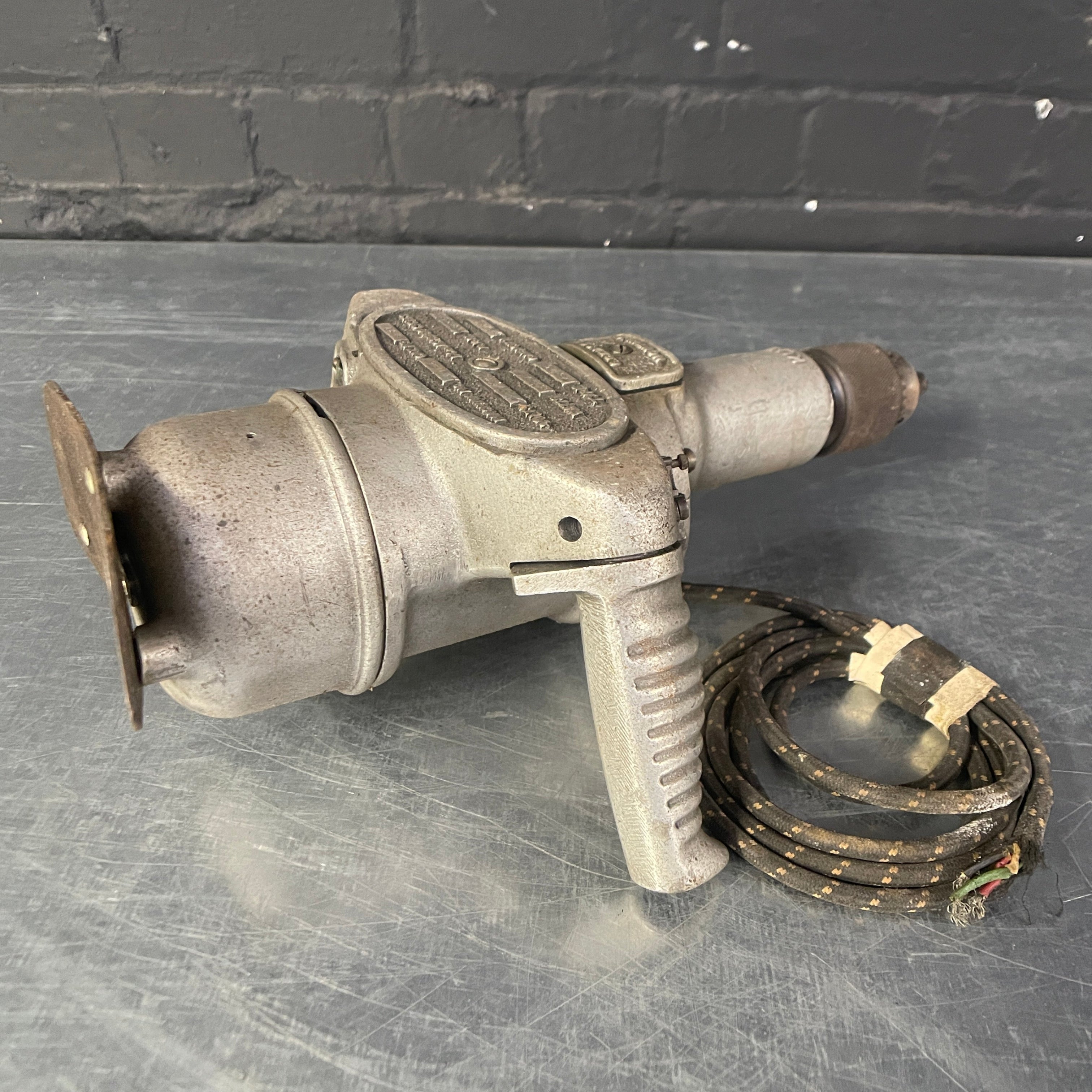 Industrial powerhouse props prop rental hire vintage movie film set dec Wolf heavy duty drill two handed 1