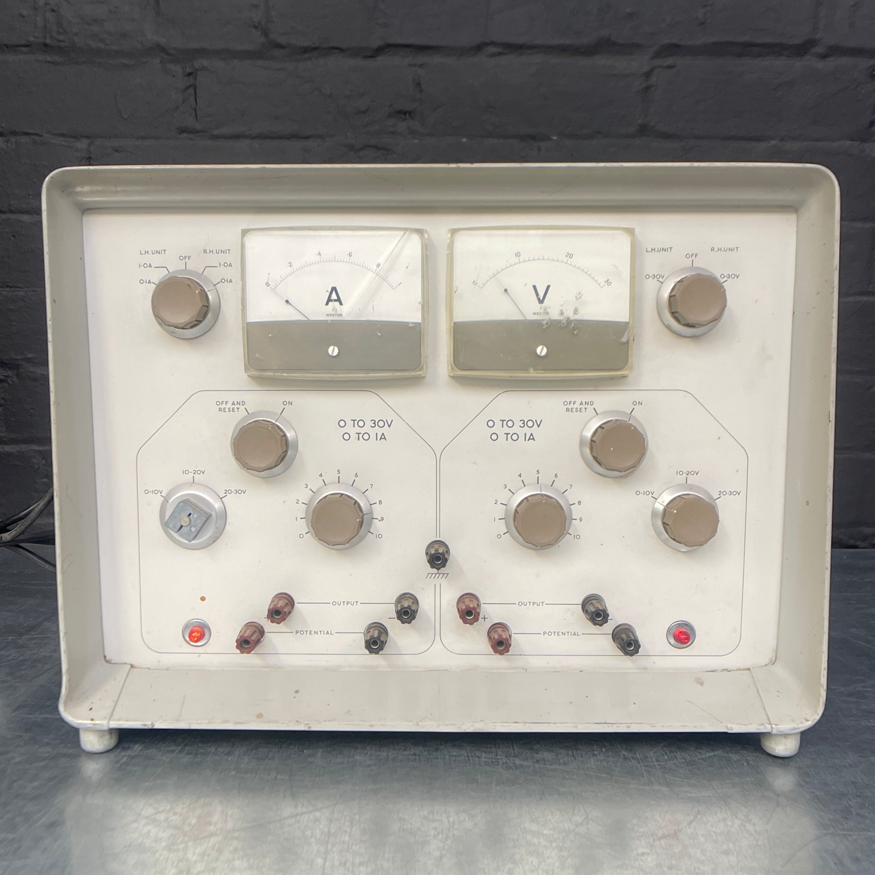 Industrial powerhouse props prop rental hire vintage movie film set dec amps volt tester Advance electrical equipment