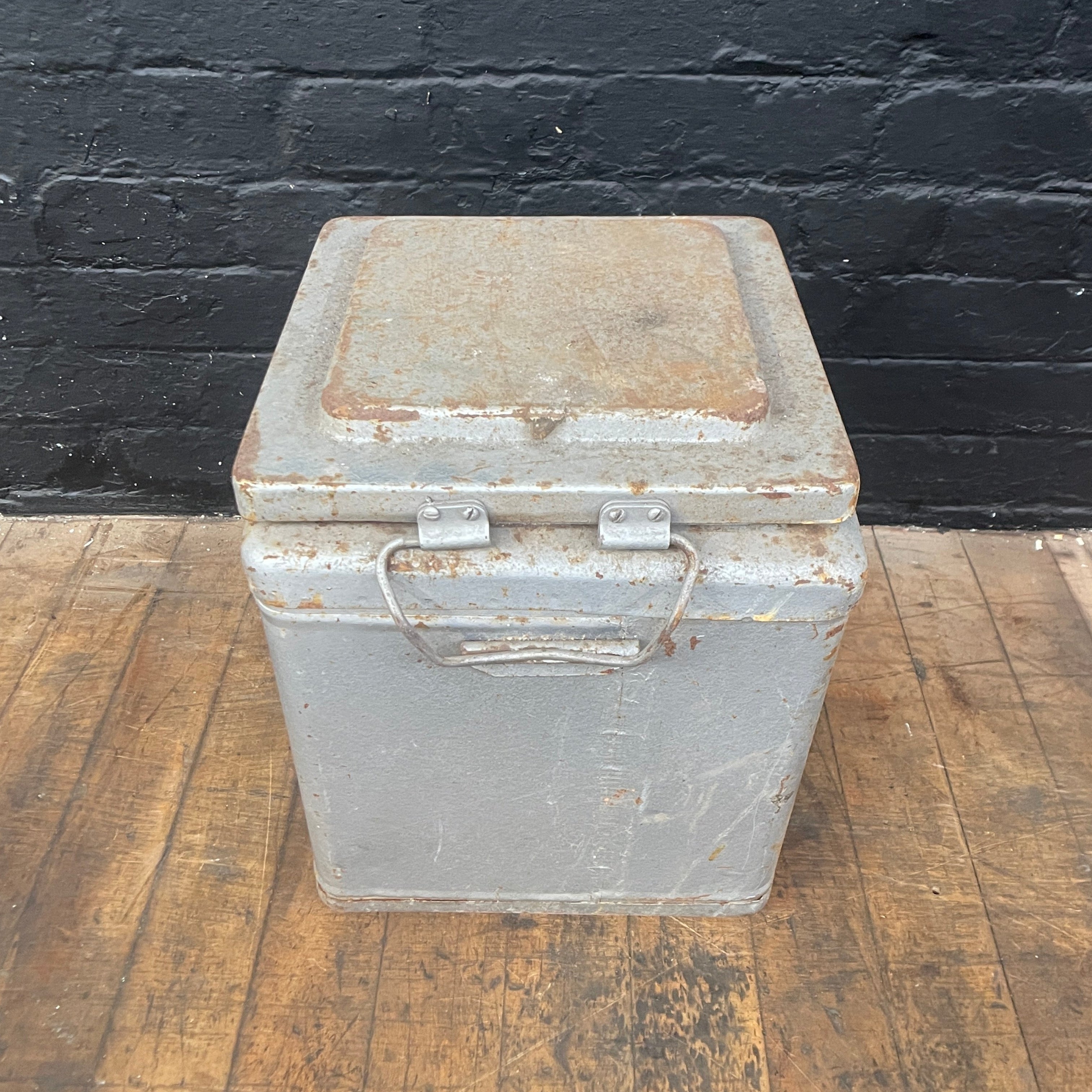 Industrial powerhouse props prop rental hire vintage movie film set dec carry case box boxes silver 2