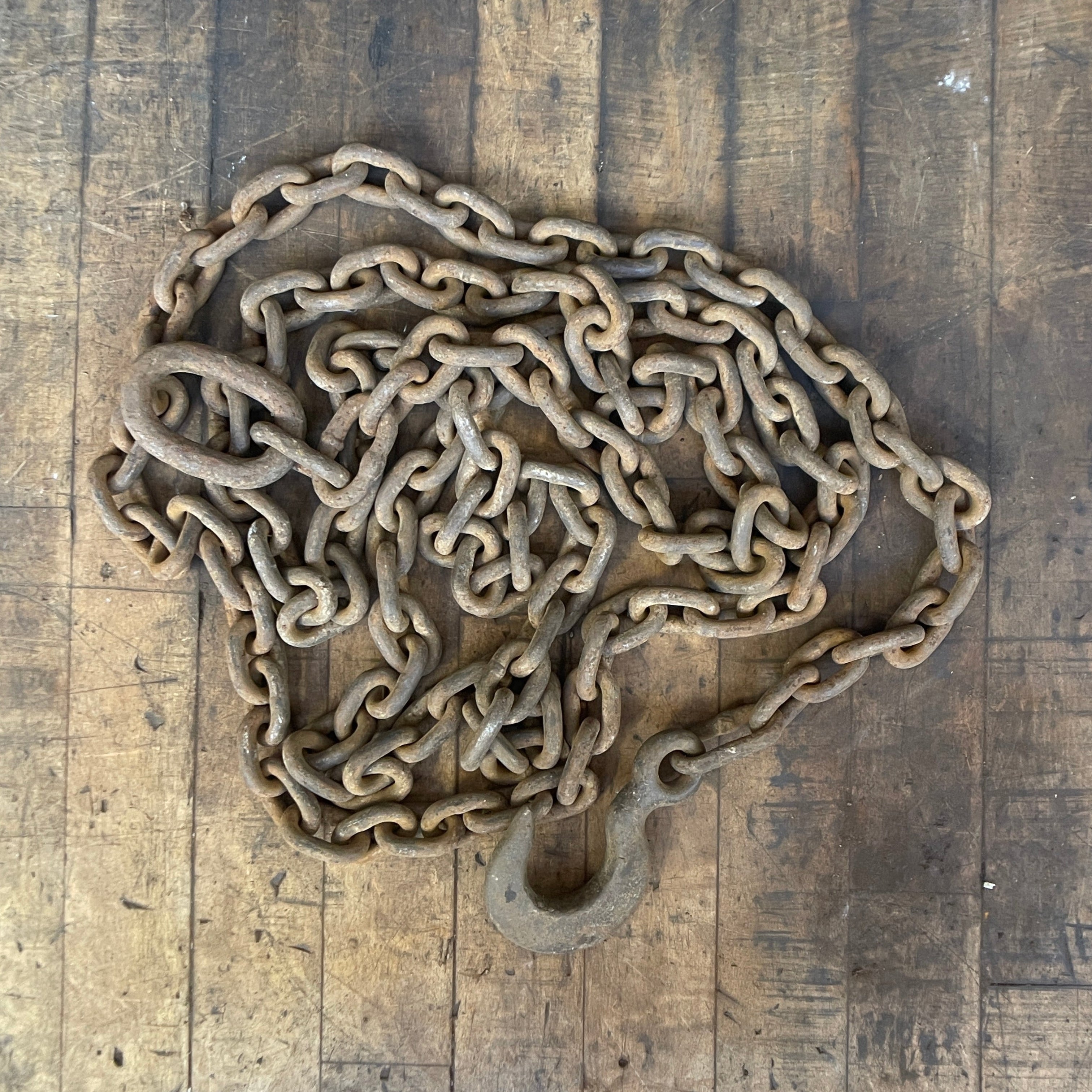 Industrial powerhouse props prop rental hire vintage movie film set dec chain hook eye rusty long