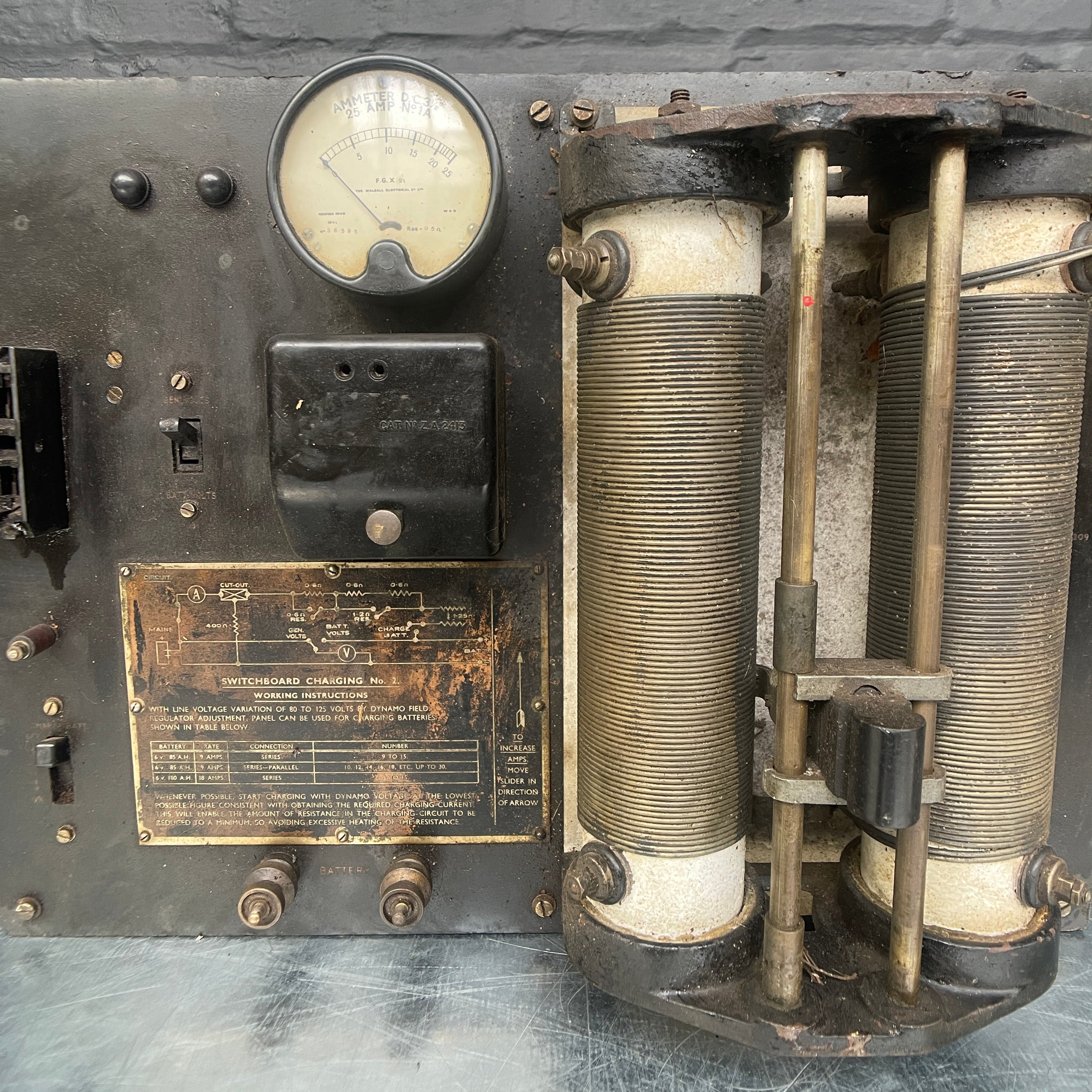Industrial powerhouse props prop rental hire vintage movie film set dec charging switchboard switchgear electrical 2