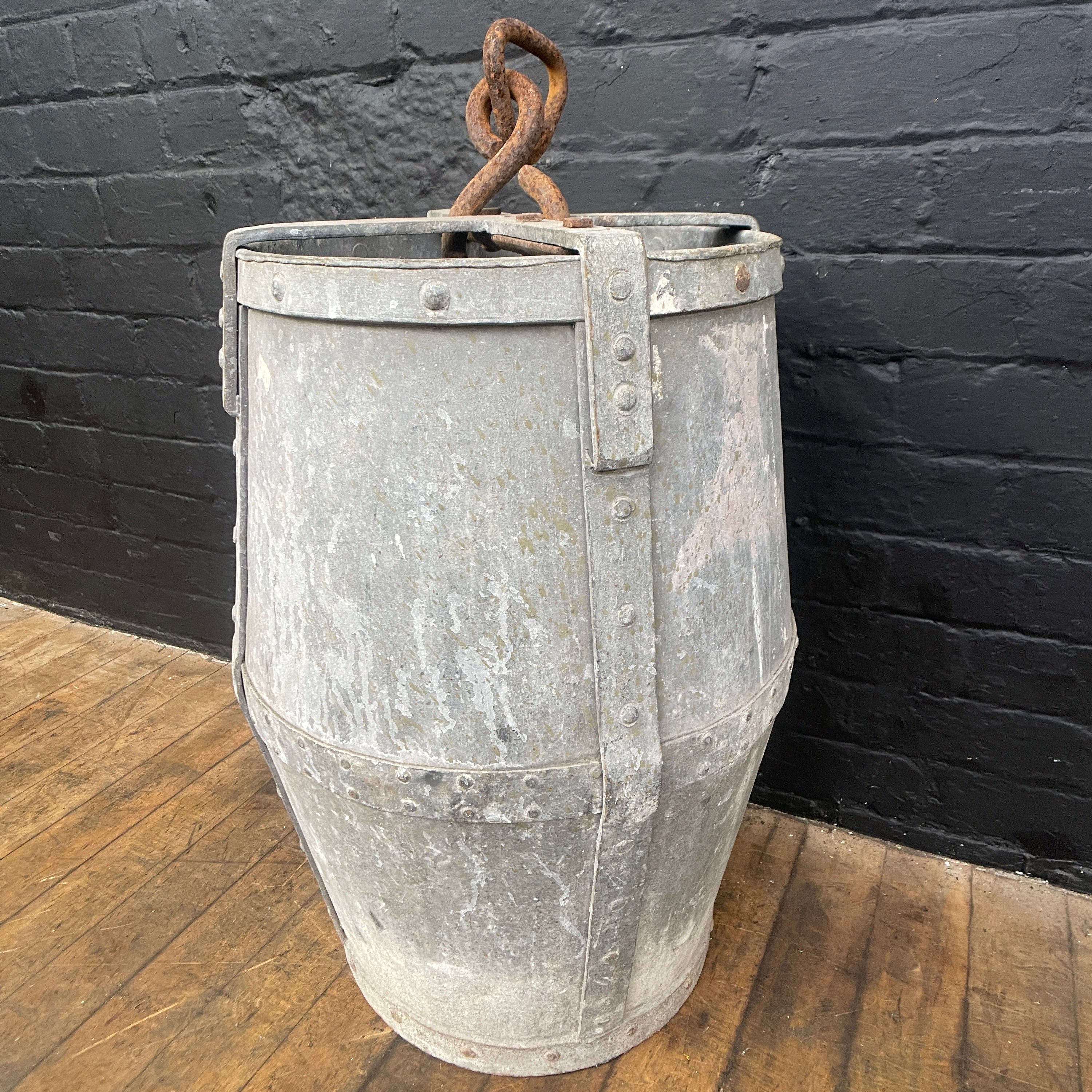 Industrial powerhouse props prop rental hire vintage movie film set dec galvanised rivets bin tub 2