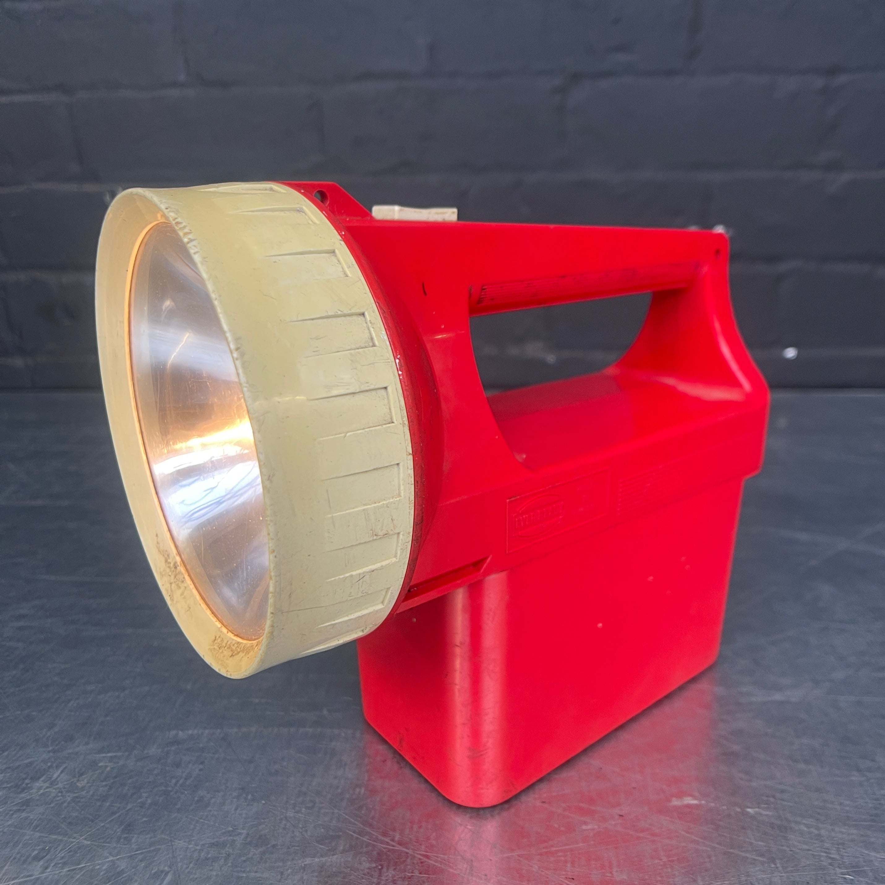 Industrial powerhouse props prop rental hire vintage movie film set dec light lighting battery red torch