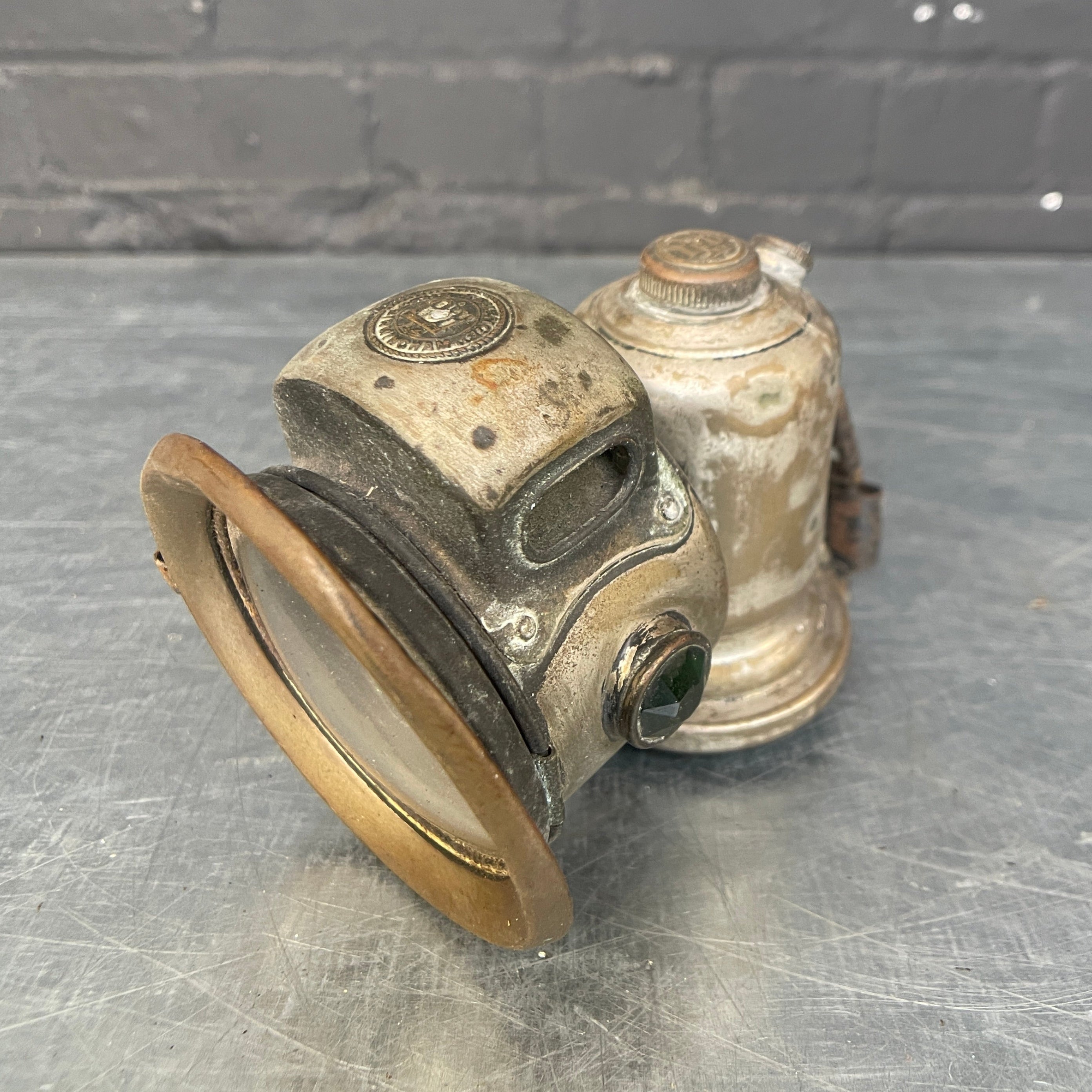 Industrial powerhouse props prop rental hire vintage movie film set dec light lighting motorbike lamp