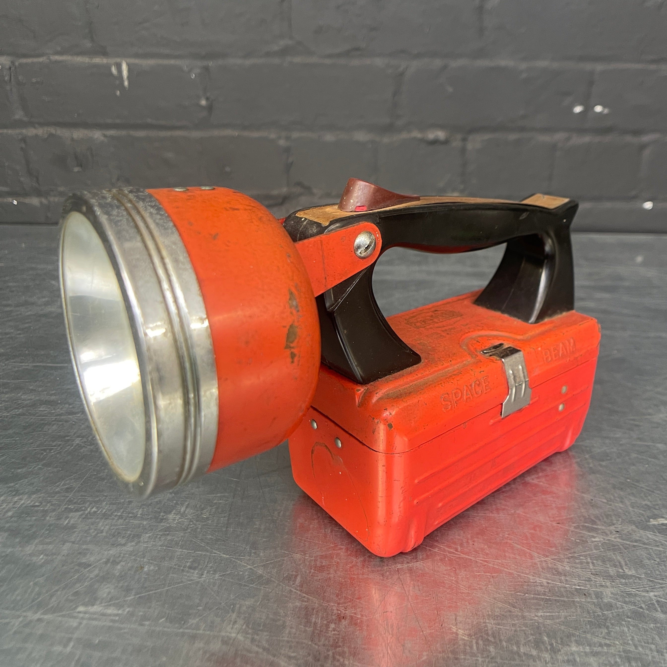 Industrial powerhouse props prop rental hire vintage movie film set dec light lighting torch ever ready space beam red