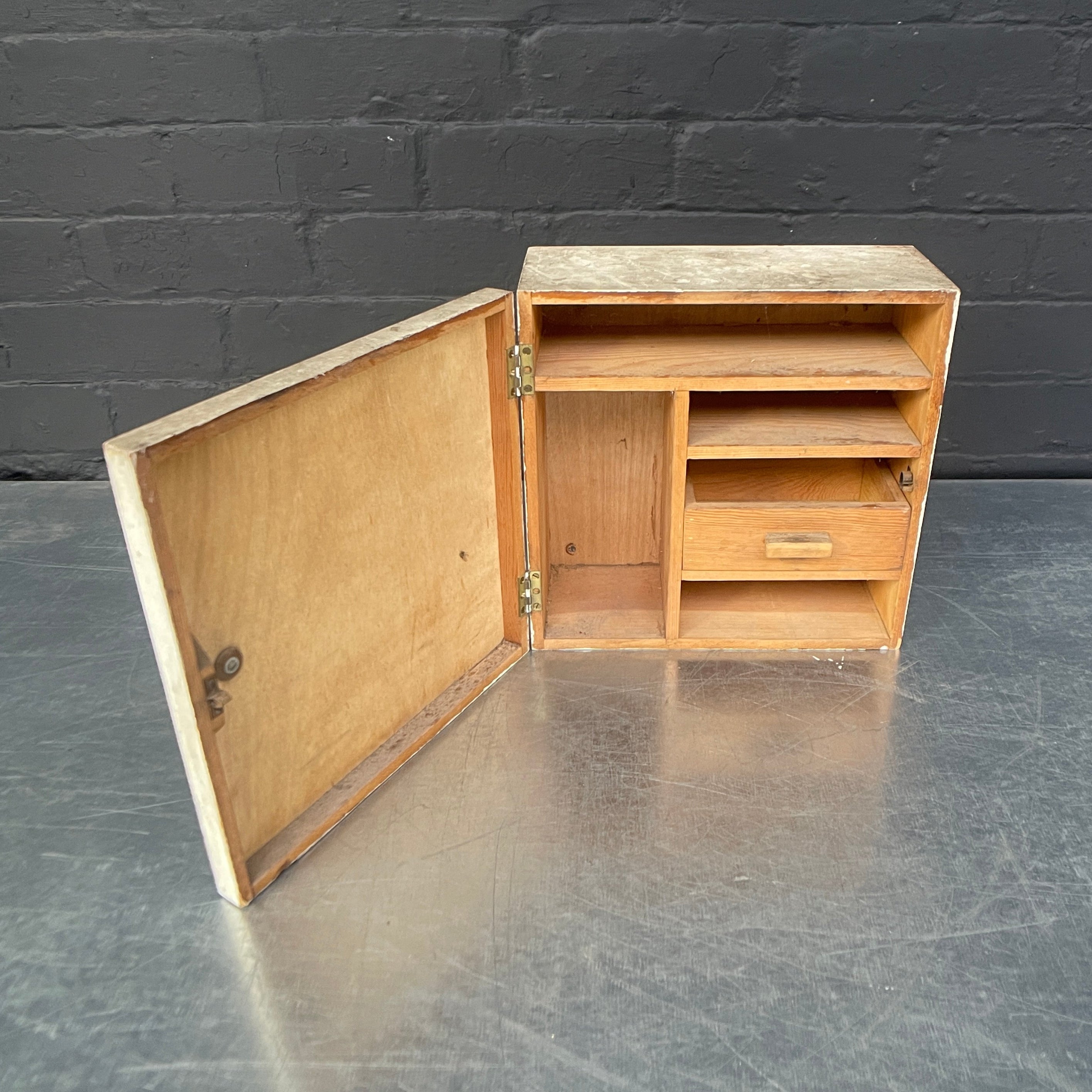 Industrial powerhouse props prop rental hire vintage movie film set dec medical cabinet cupboard first aid white