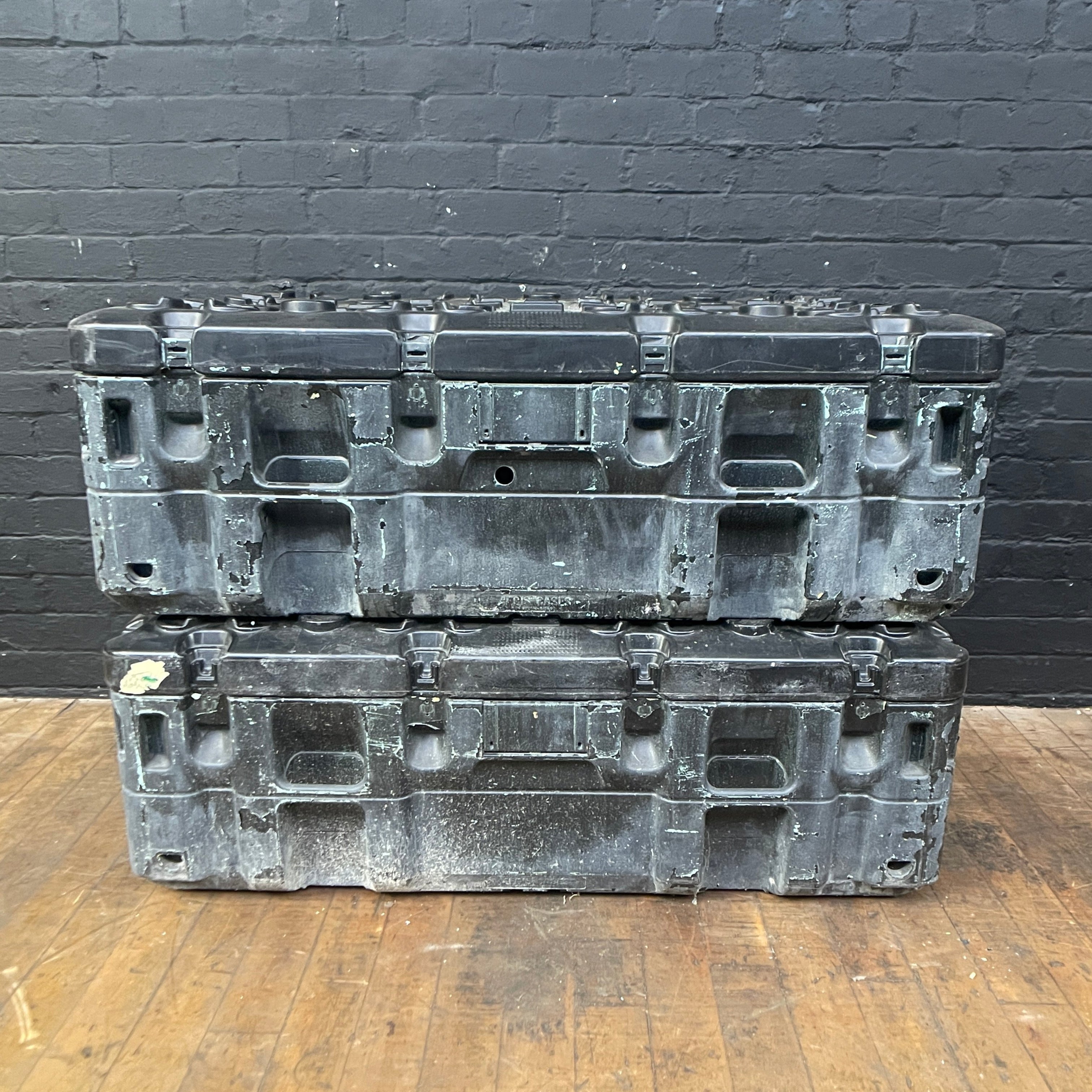 Industrial powerhouse props prop rental hire vintage movie film set dec military container crate case plastic black
