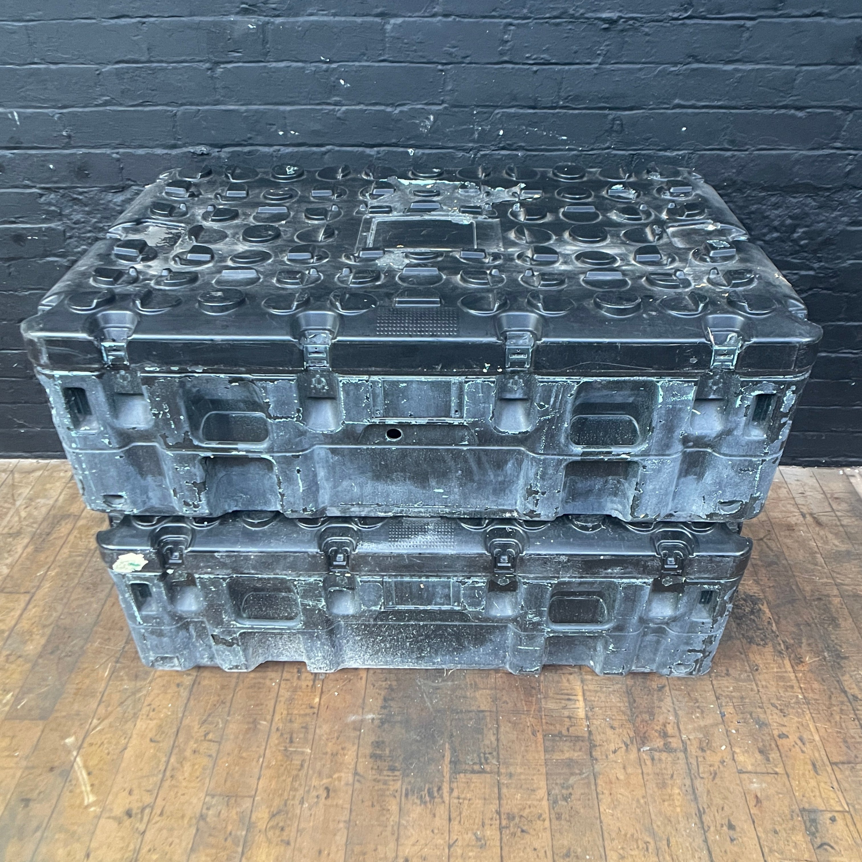Industrial powerhouse props prop rental hire vintage movie film set dec military container crate case plastic black 1