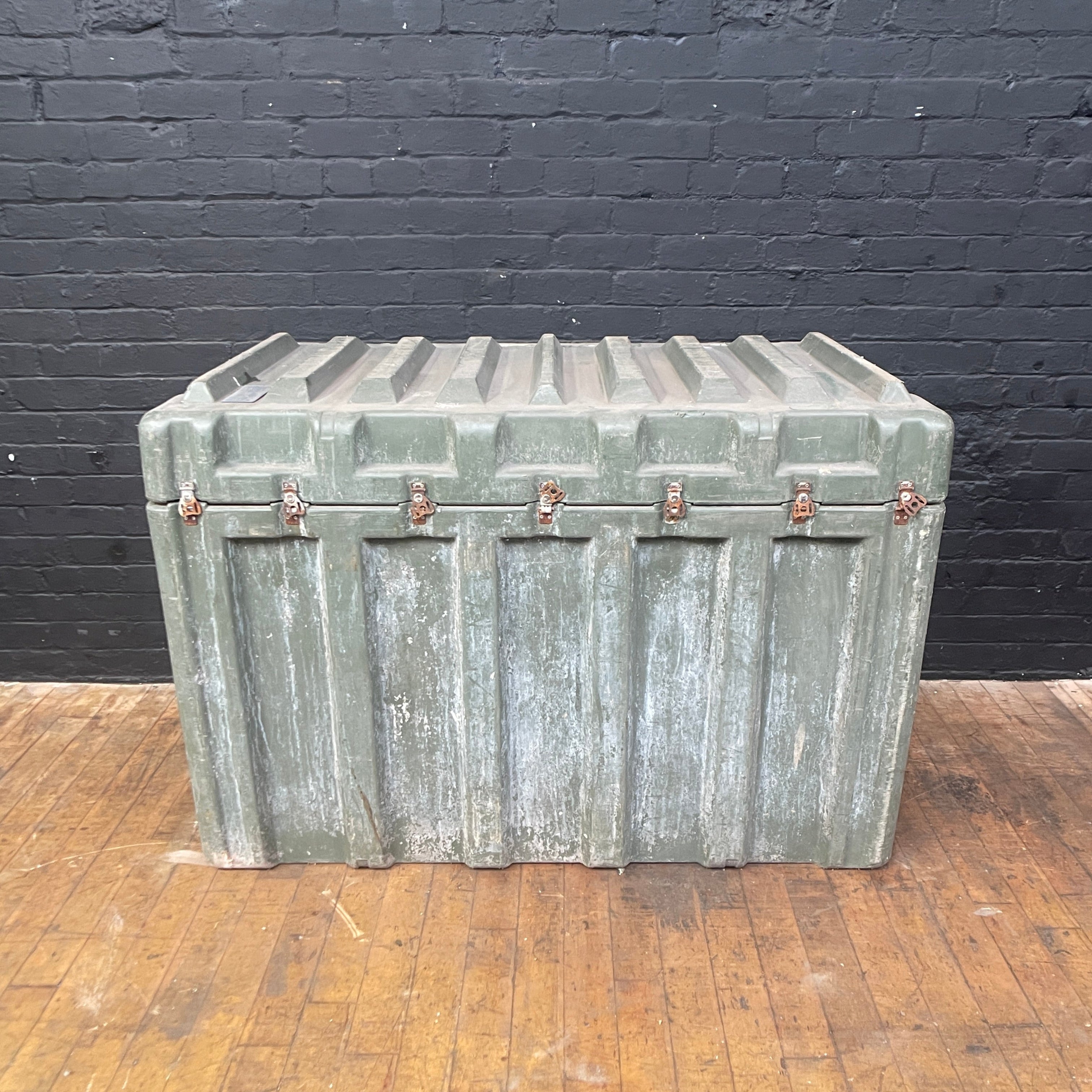 Industrial powerhouse props prop rental hire vintage movie film set dec military crate storage green box