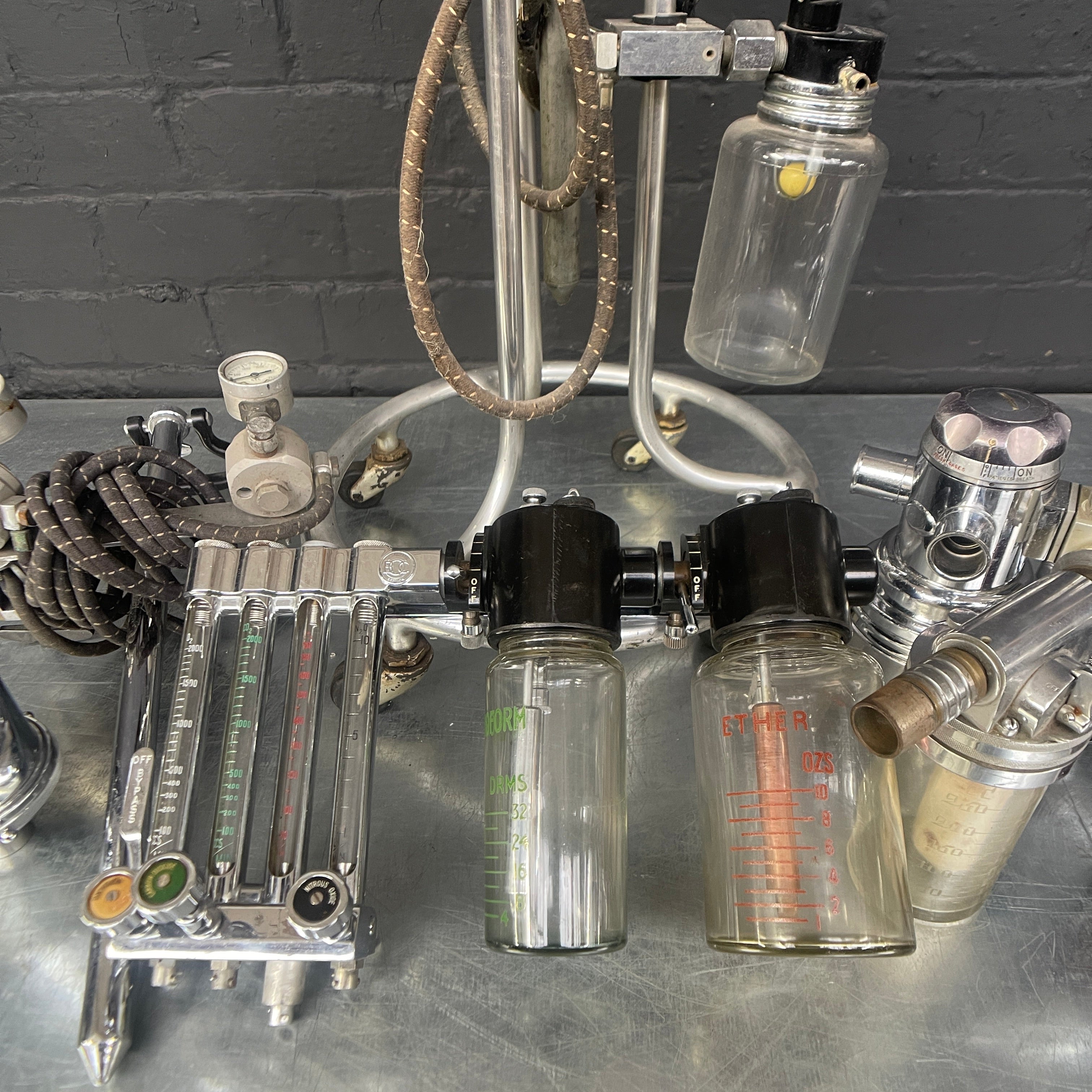 Industrial powerhouse props prop rental hire vintage movie film set dec portable field anesthesia machine medical 4