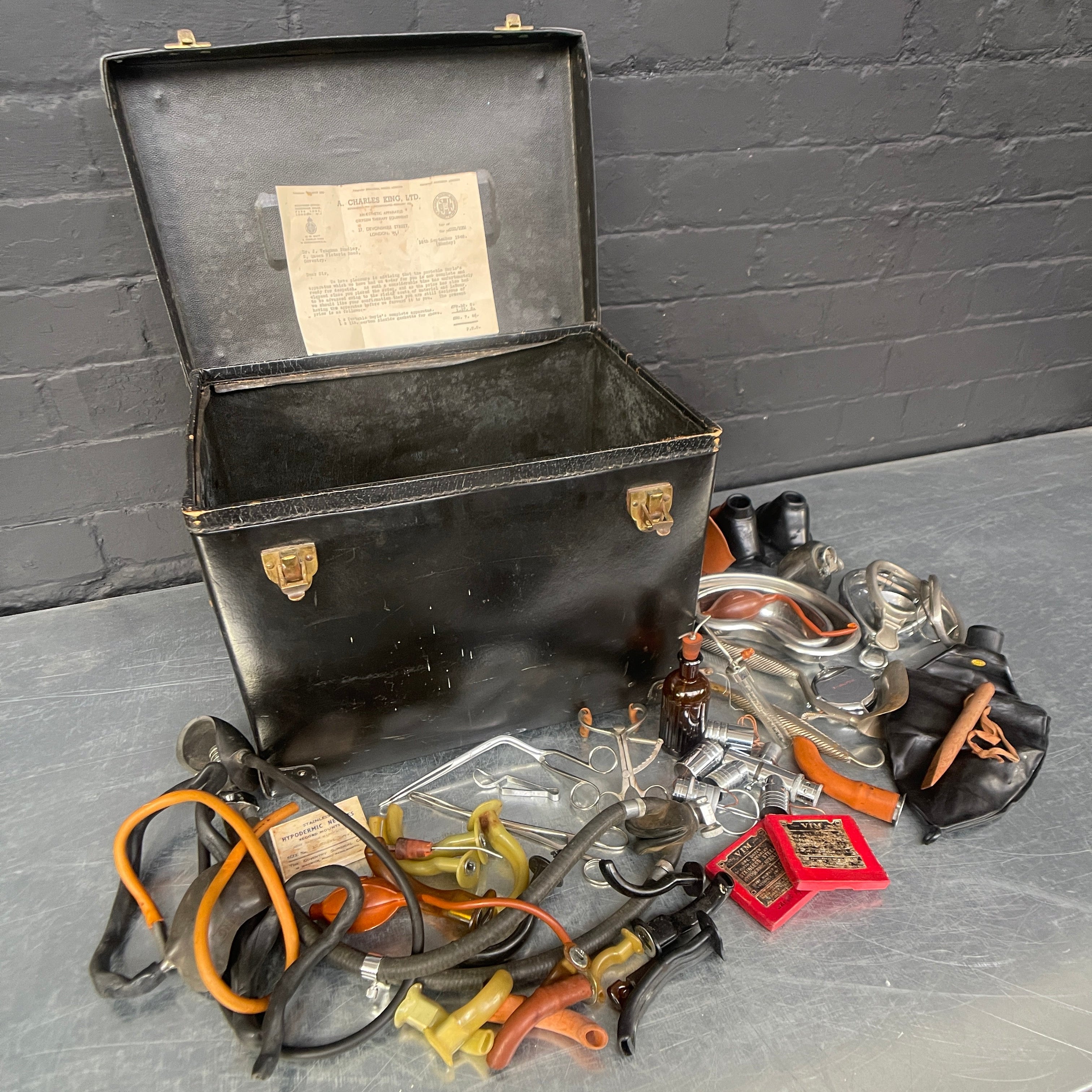 Industrial powerhouse props prop rental hire vintage movie film set dec portable field anesthesia machine medical 5