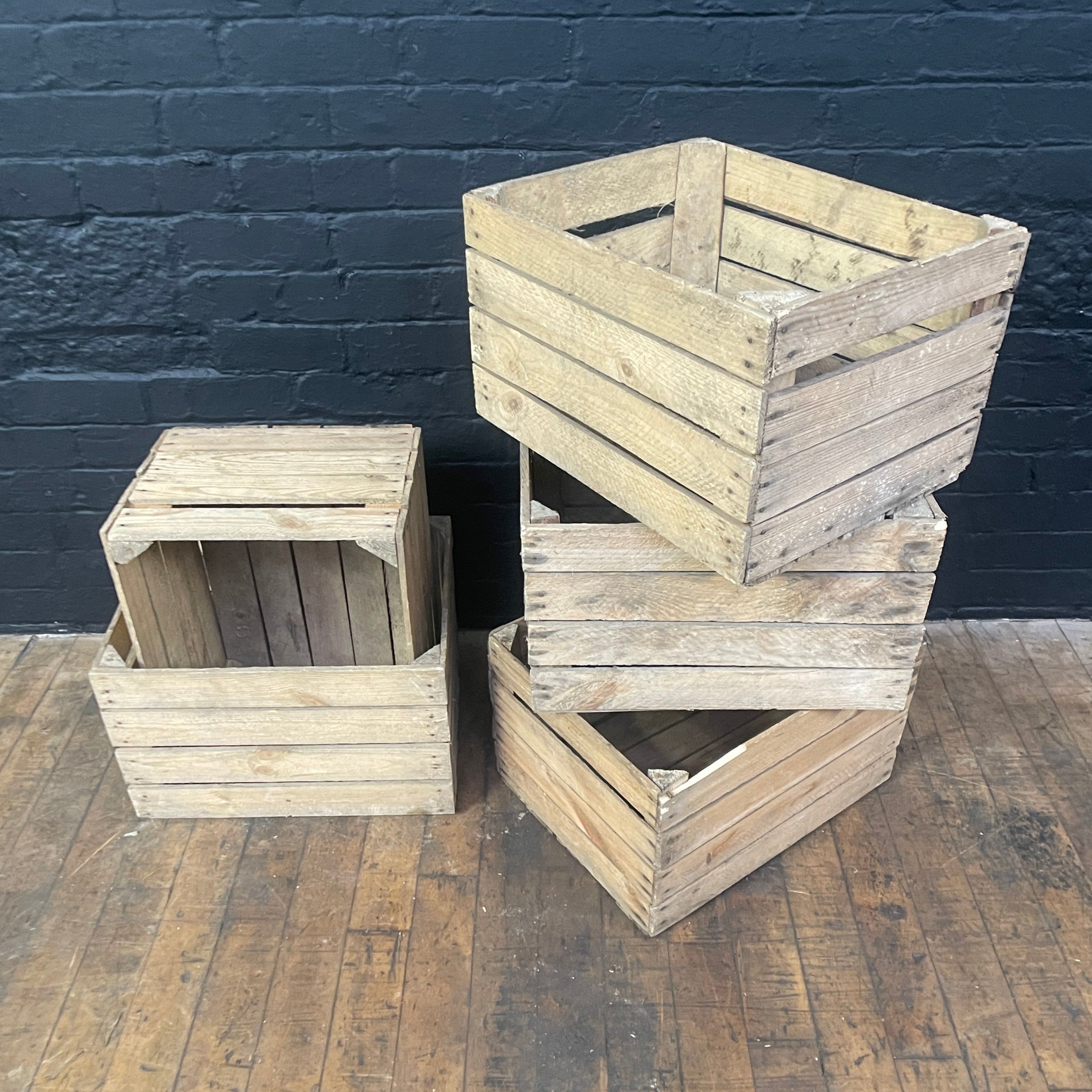 Industrial powerhouse props prop rental hire vintage movie film set dec small wooden crate crates