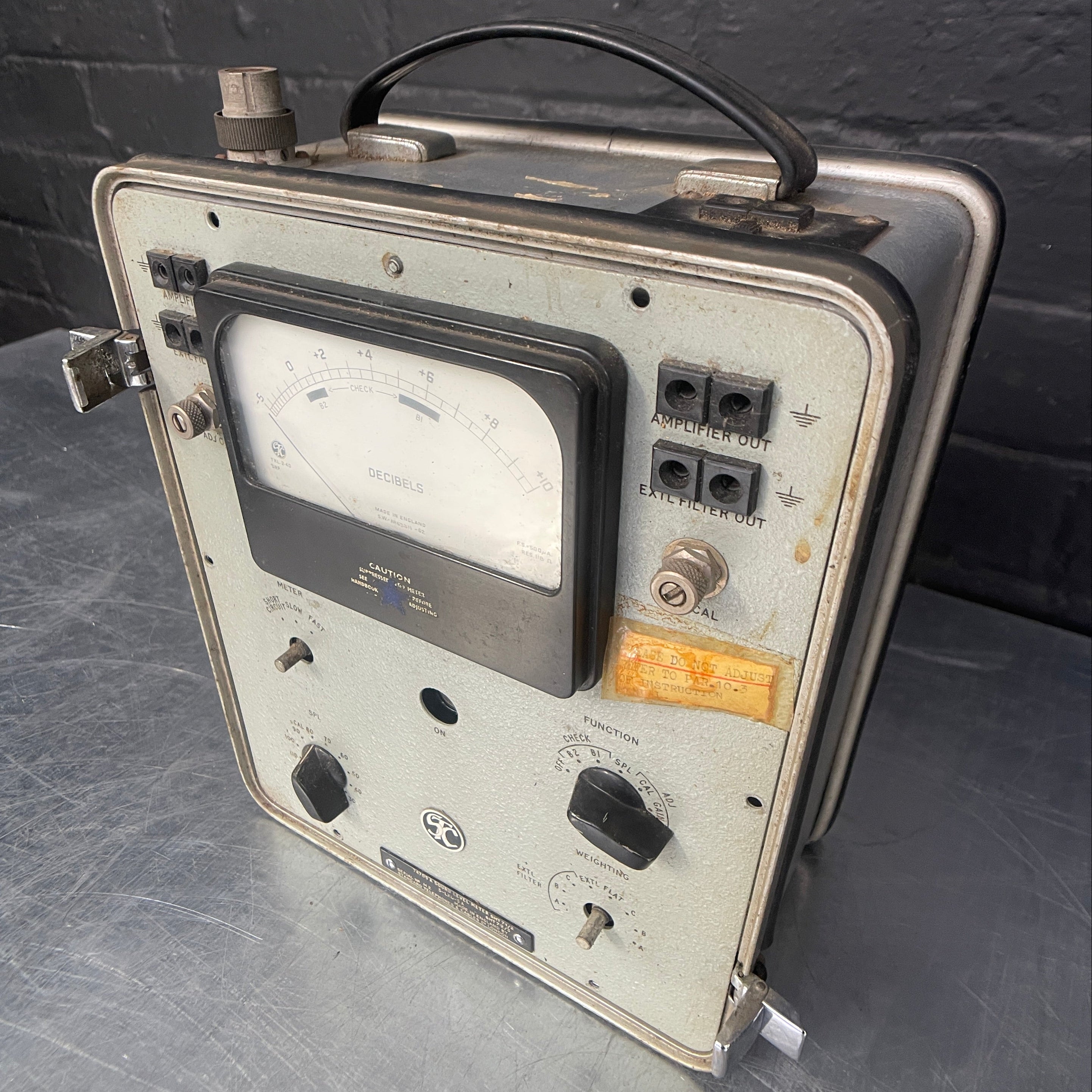 Industrial powerhouse props prop rental hire vintage movie film set dec sound level meter electrical scientific 1