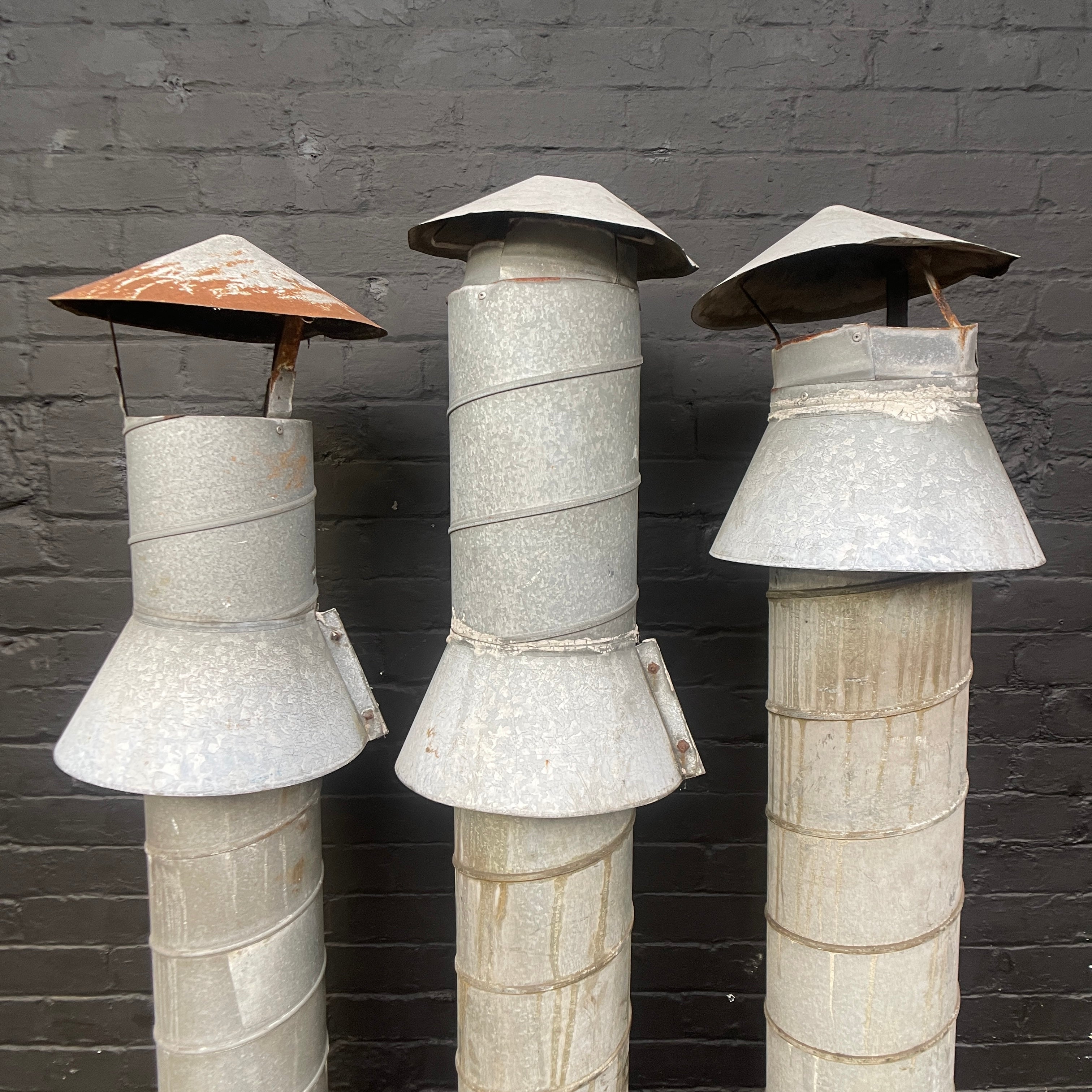 Industrial powerhouse props prop rental hire vintage movie film set dec vent vents tube galvanised duct ducting flue steel
24