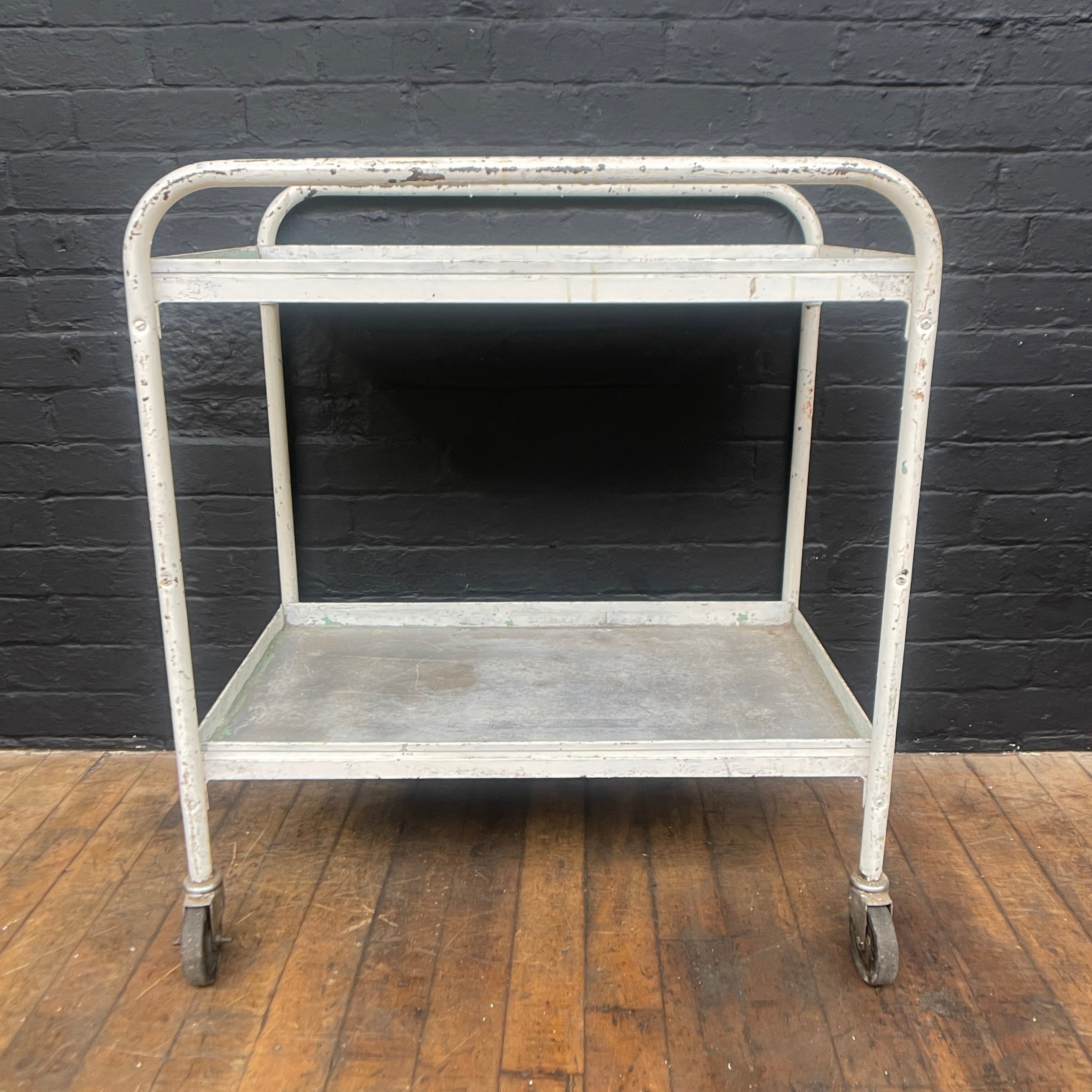 Industrial powerhouse props prop rental hire vintage movie film set dec white trolley medical