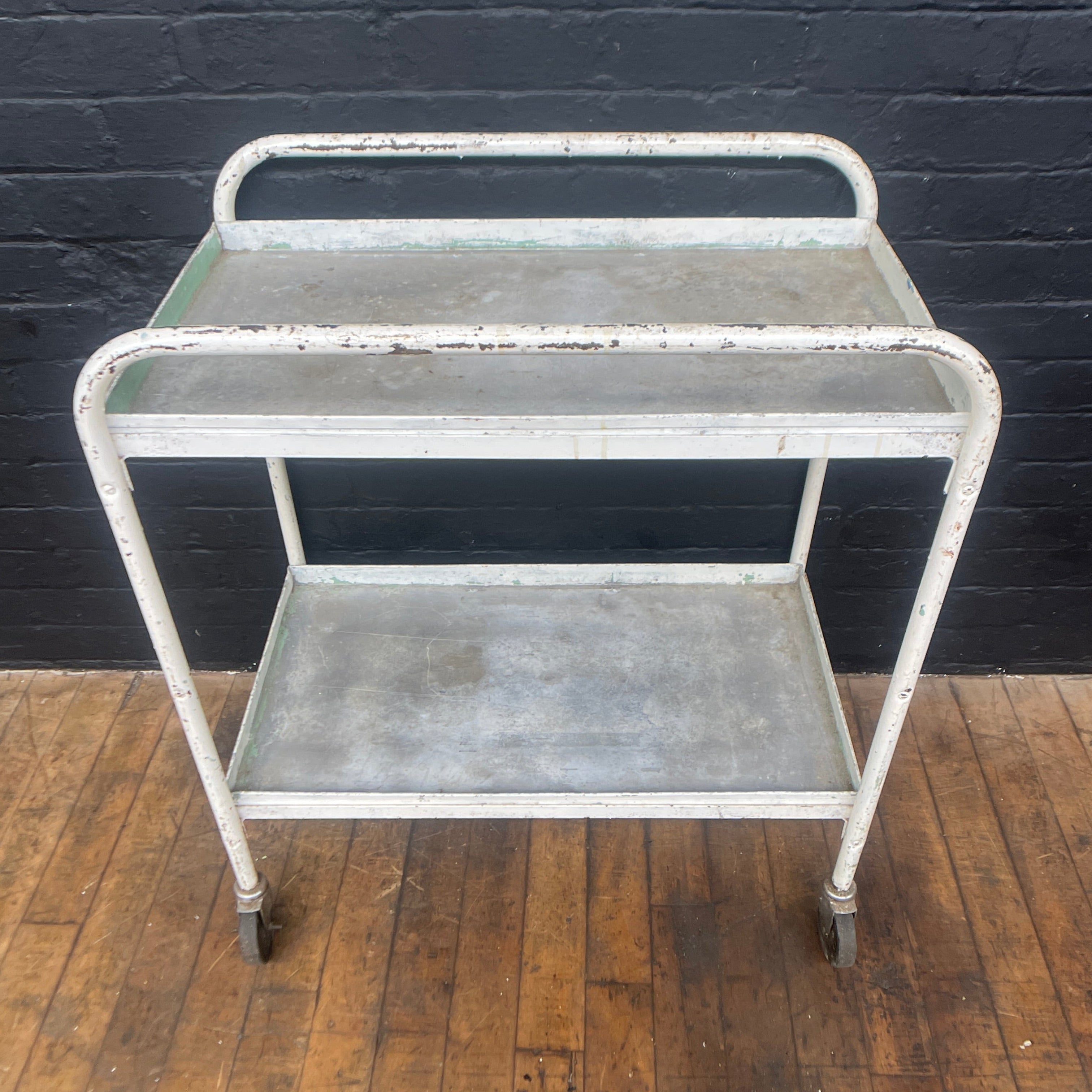 Industrial powerhouse props prop rental hire vintage movie film set dec white trolley medical 1