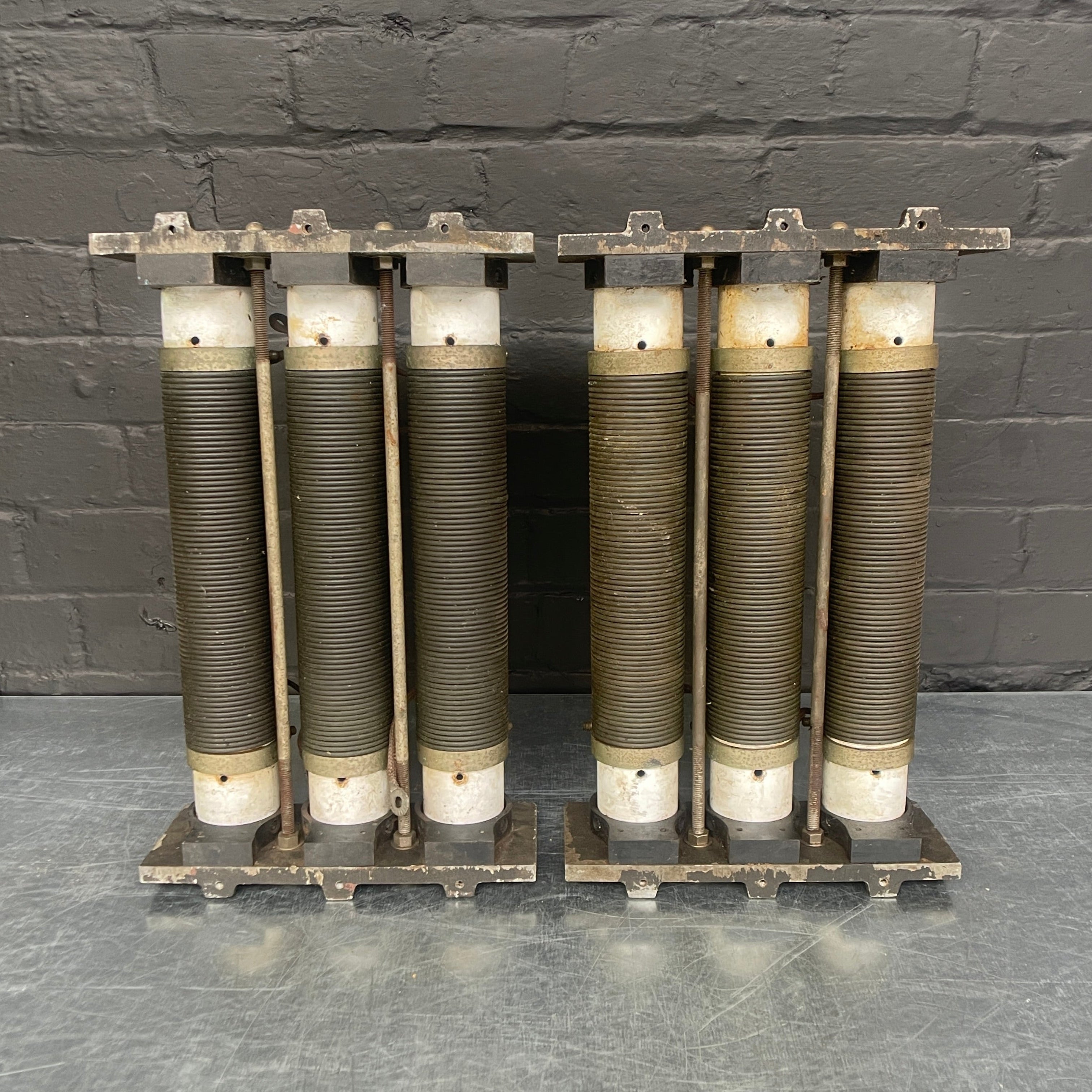 Industrial powerhouse props prop rental hire vintage movie film set dec wire bound resistors switchgear factory