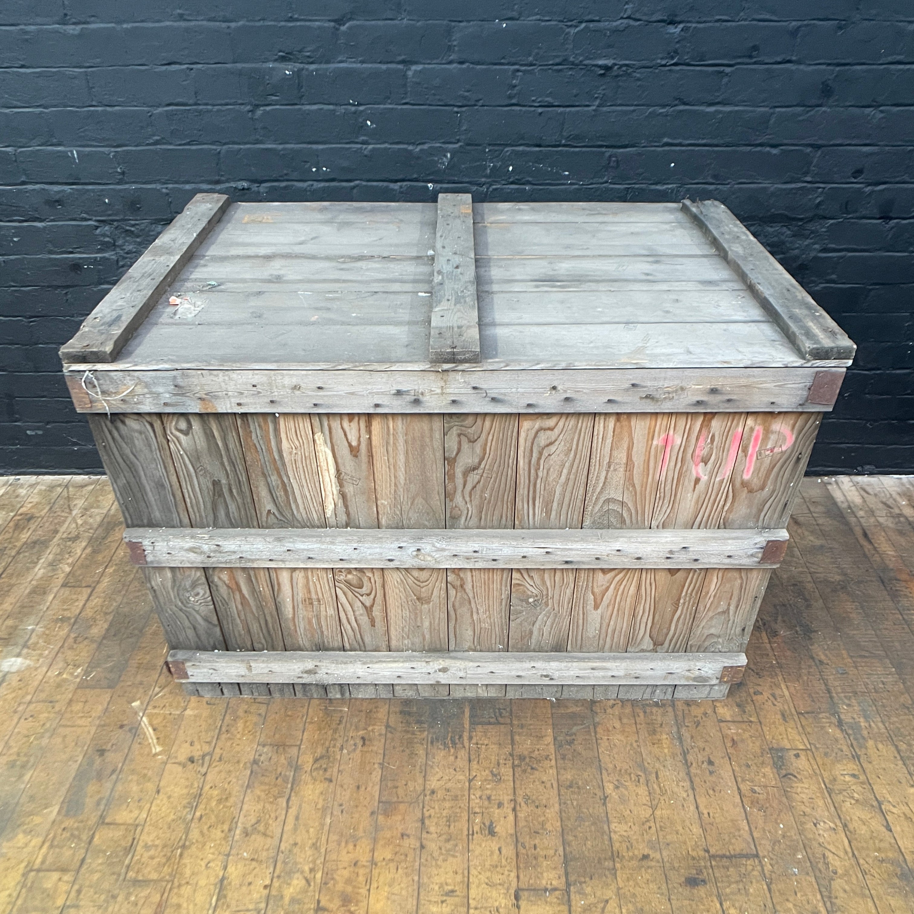 Industrial powerhouse props prop rental hire vintage movie film set dec wood wooden crate box large boxes 1