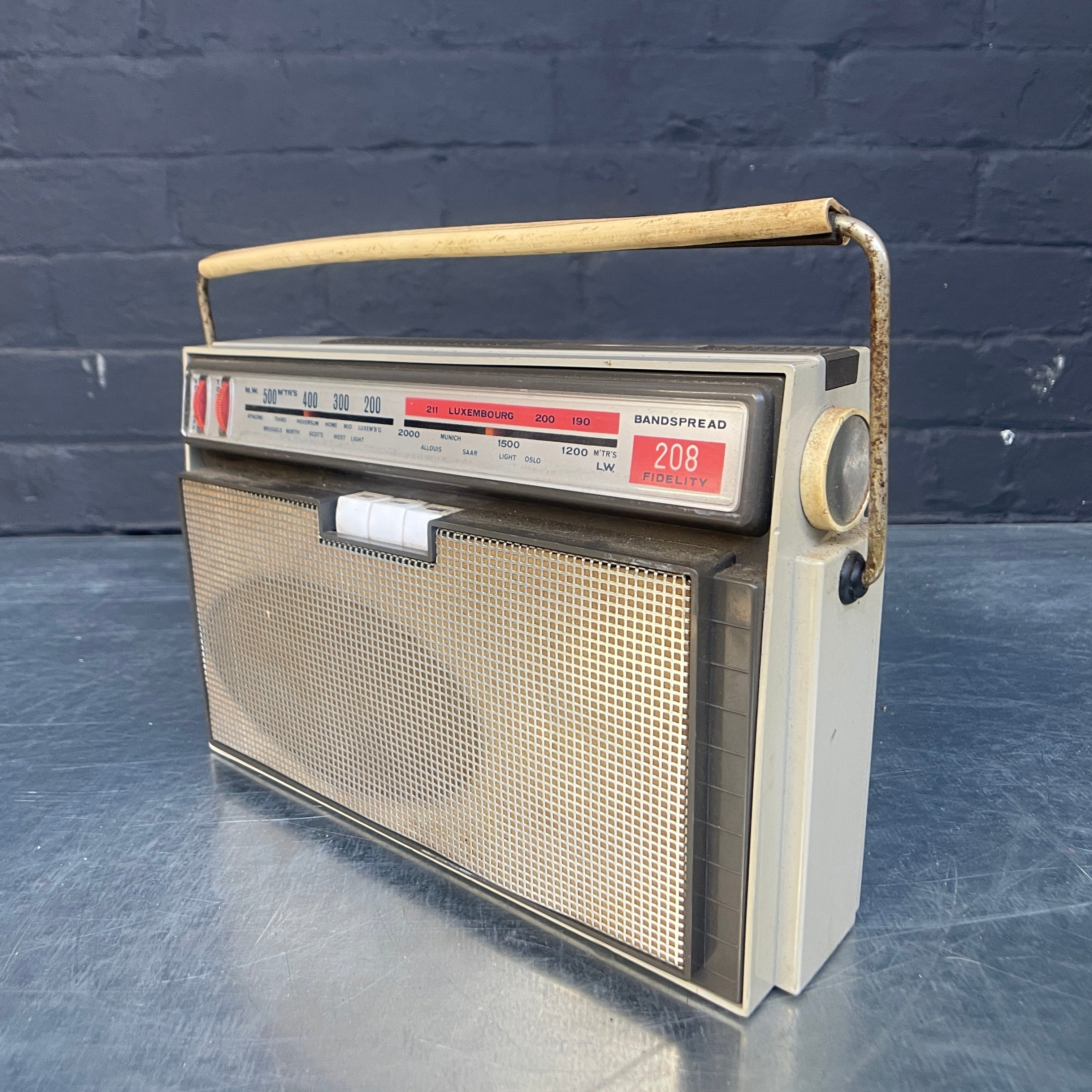 Industrial powerhouse props prop rental hire vintage tv movie film set dec Fidelity radio 1960 cream