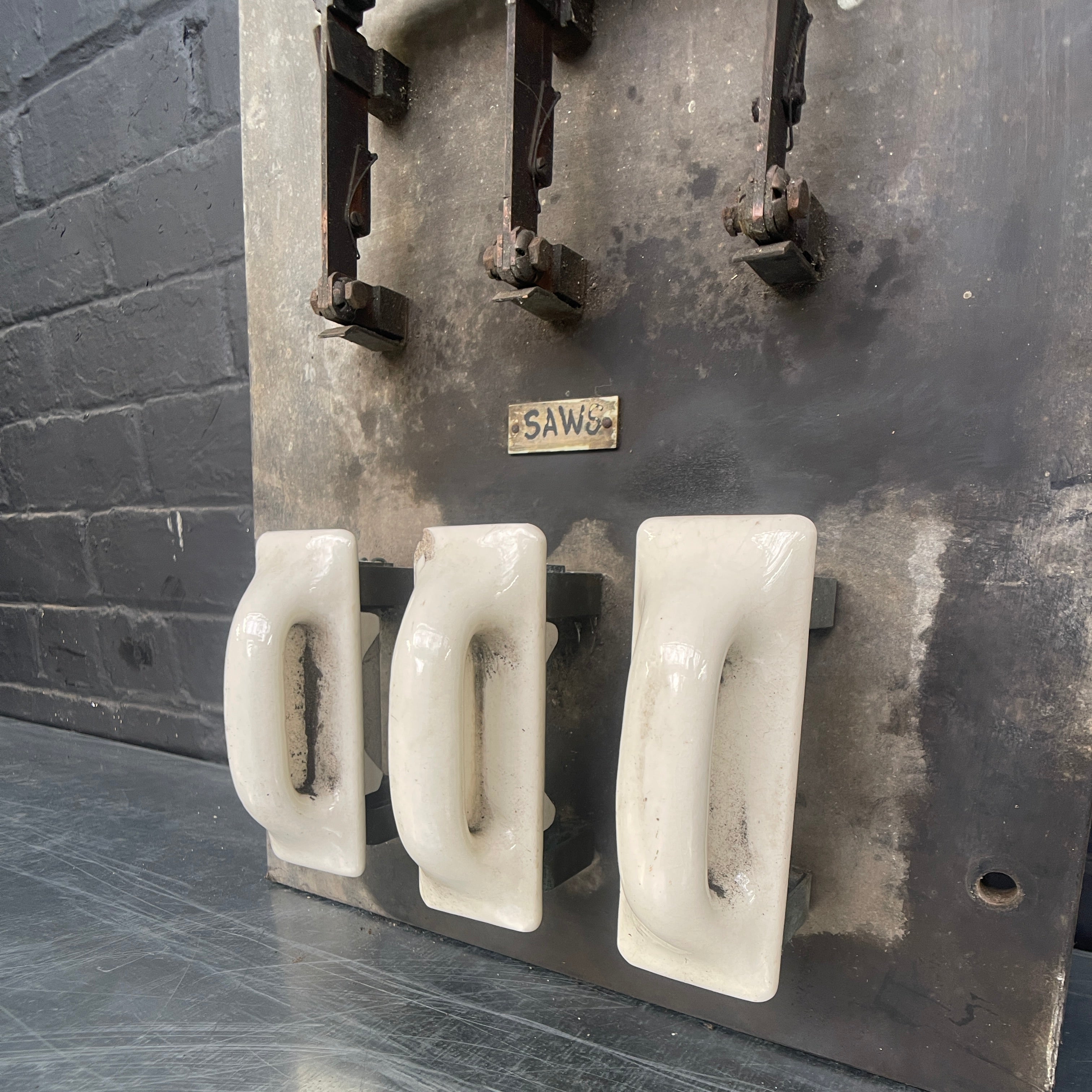 Industrial powerhouse props prop rental hire vintage tv movie film set dec Fuse switch panel switchgear 1