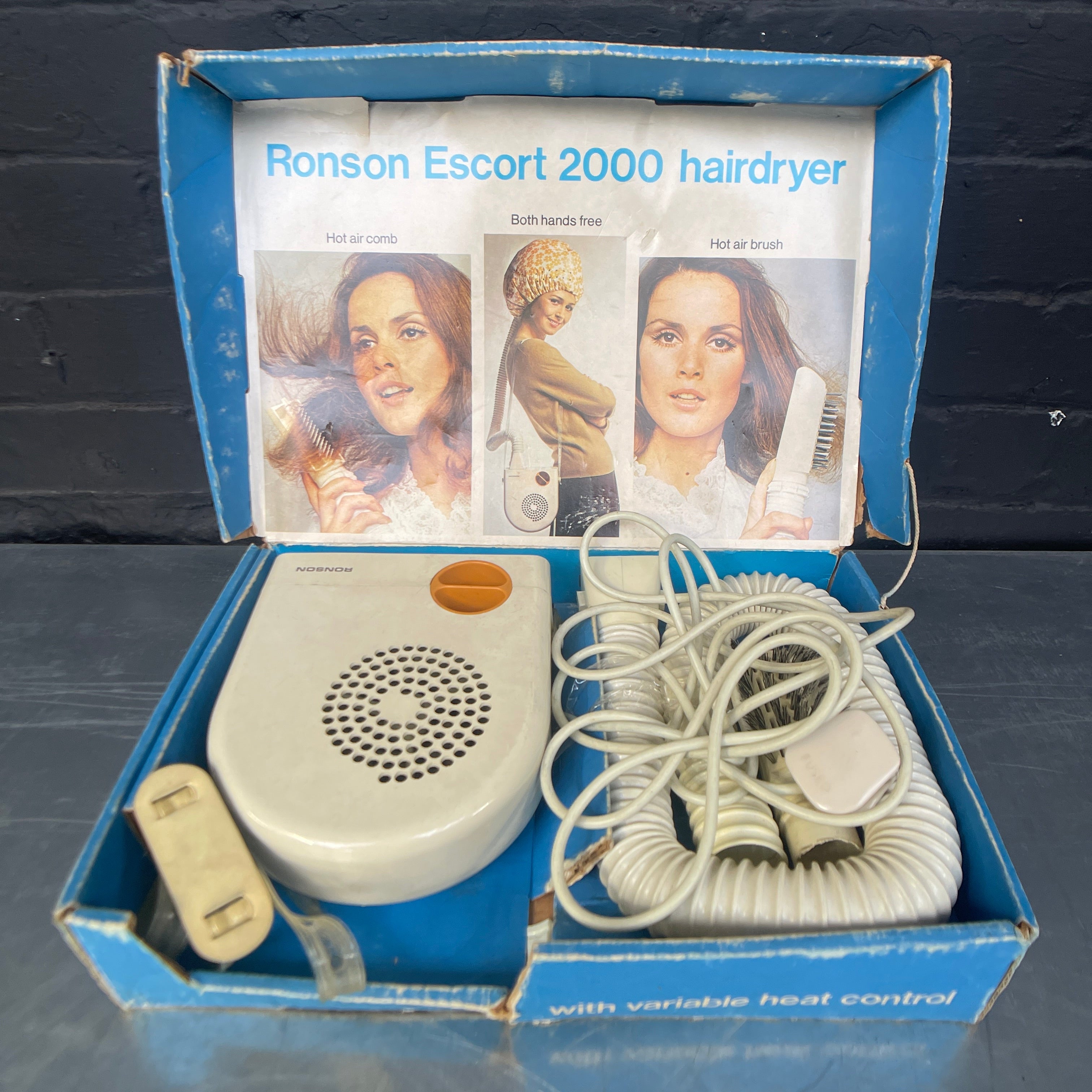 Industrial powerhouse props prop rental hire vintage tv movie film set dec Ronson escort hairdryer