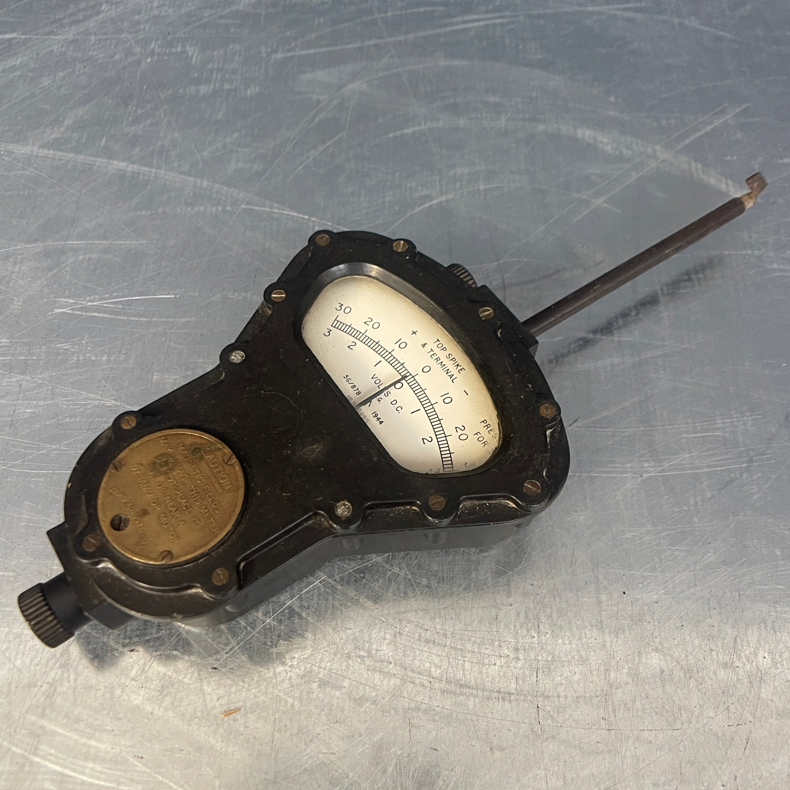 Industrial powerhouse props prop rental hire vintage tv movie film set dec military volt tester black