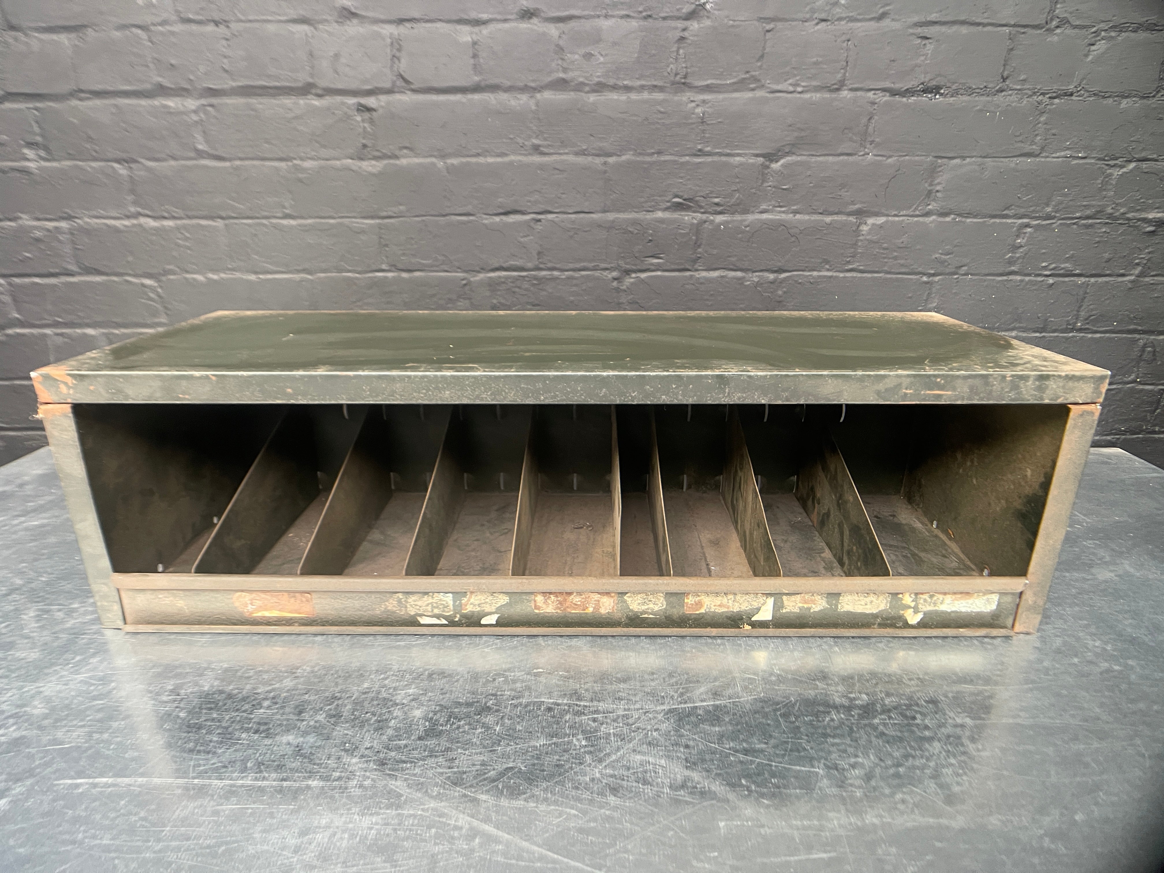 Industrial powerhouse props prop rental hire vintage tv movie film set dec pigeonholes metal steel