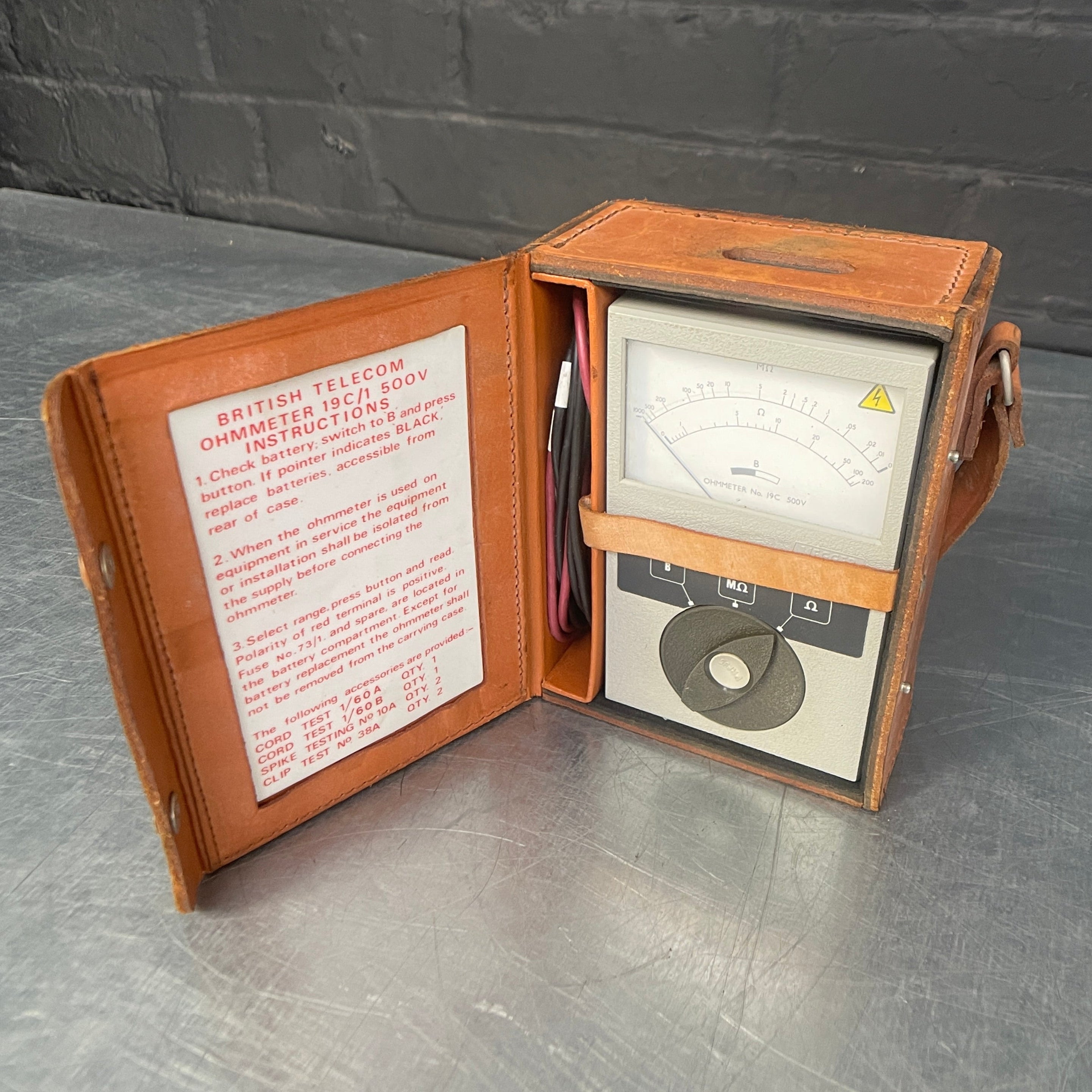 OHM meter electrical scientific Industrial powerhouse props prop rental hire vintage movie film set dec 1