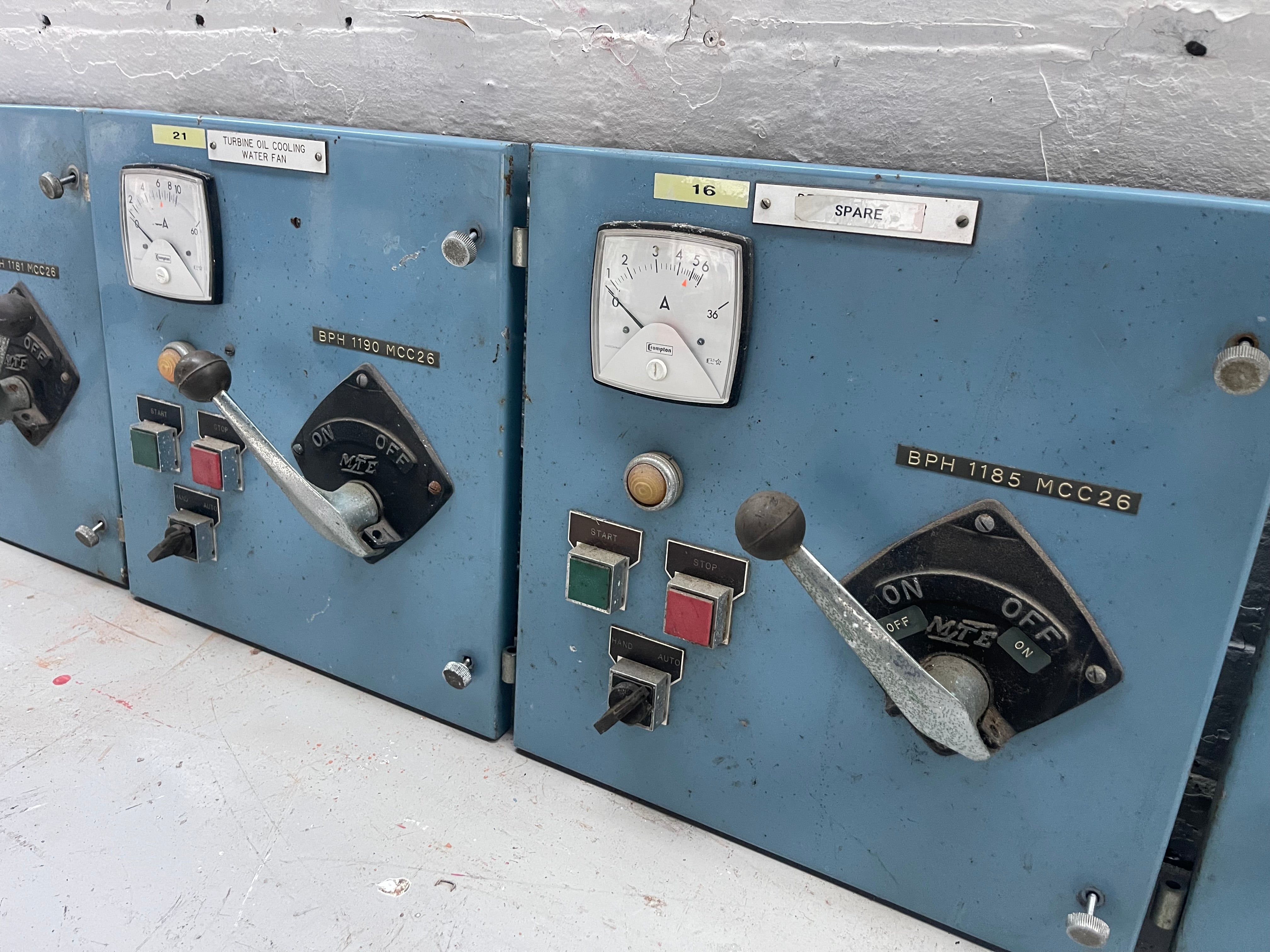 Powerhouse props vintage industrial switchgear electrical panel voltage powerstation electric supply power unit movie rental hire film