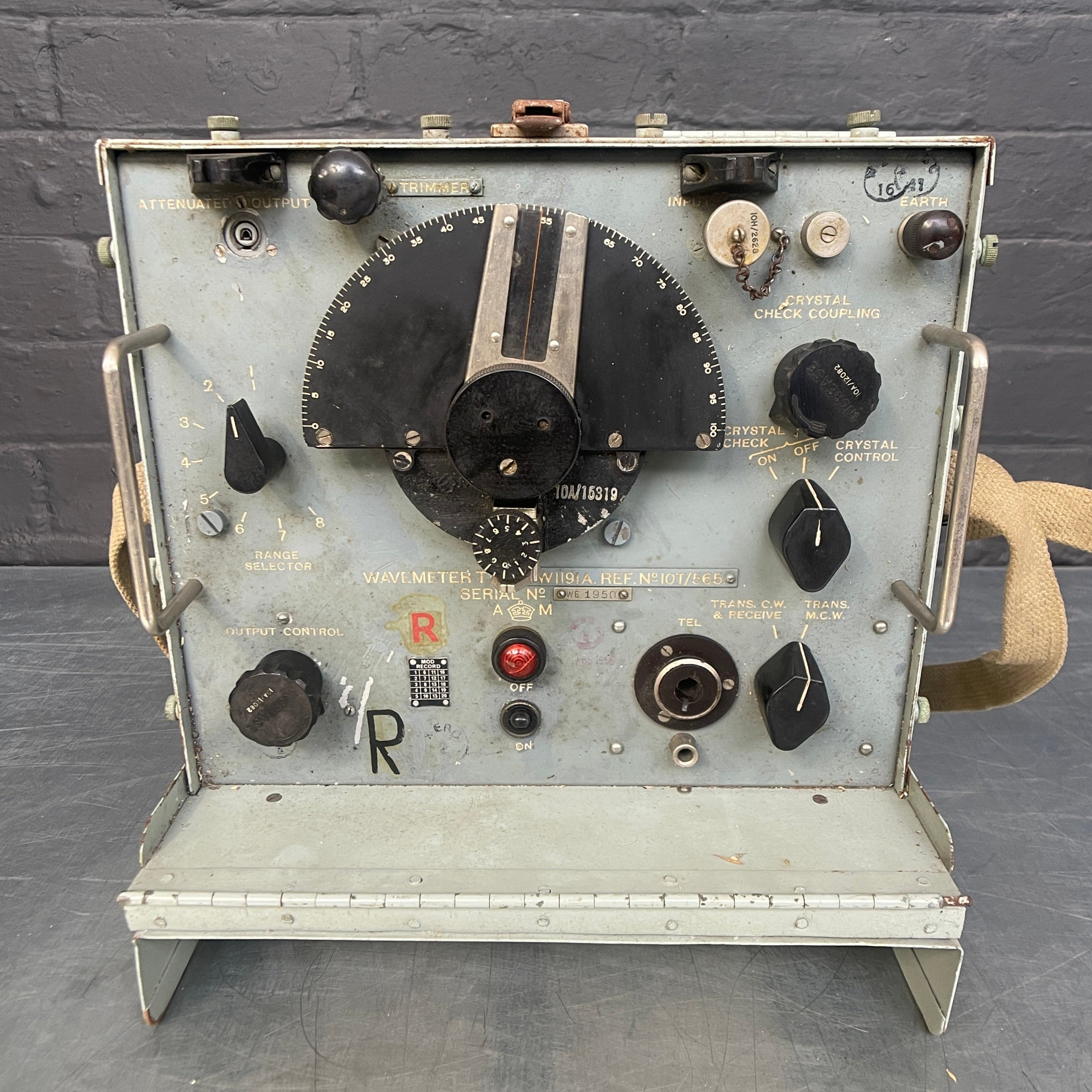 air ministry wavemeter wave meter electrical military Industrial powerhouse props prop rental hire vintage movie film set dec