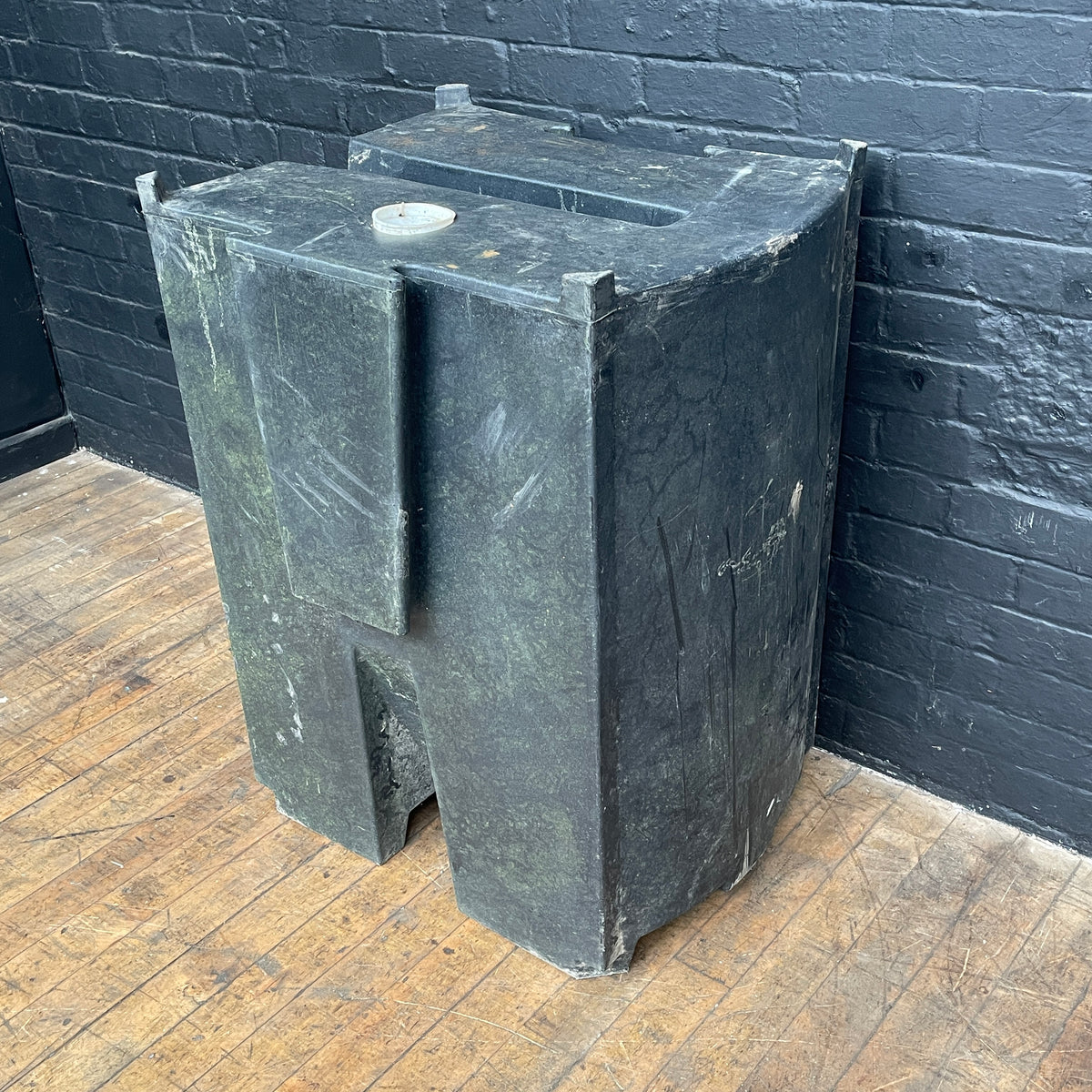 black plastic water butt ballast block stacking industrial interlocking rota