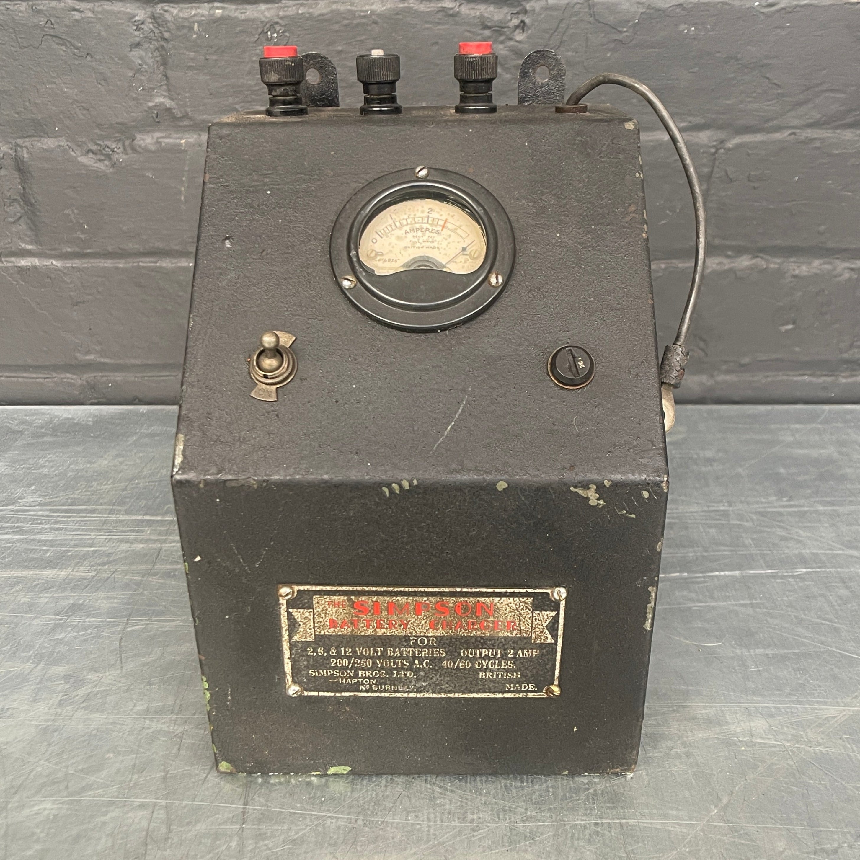 electrical battery charger black Industrial powerhouse props prop rental hire vintage movie film set dec