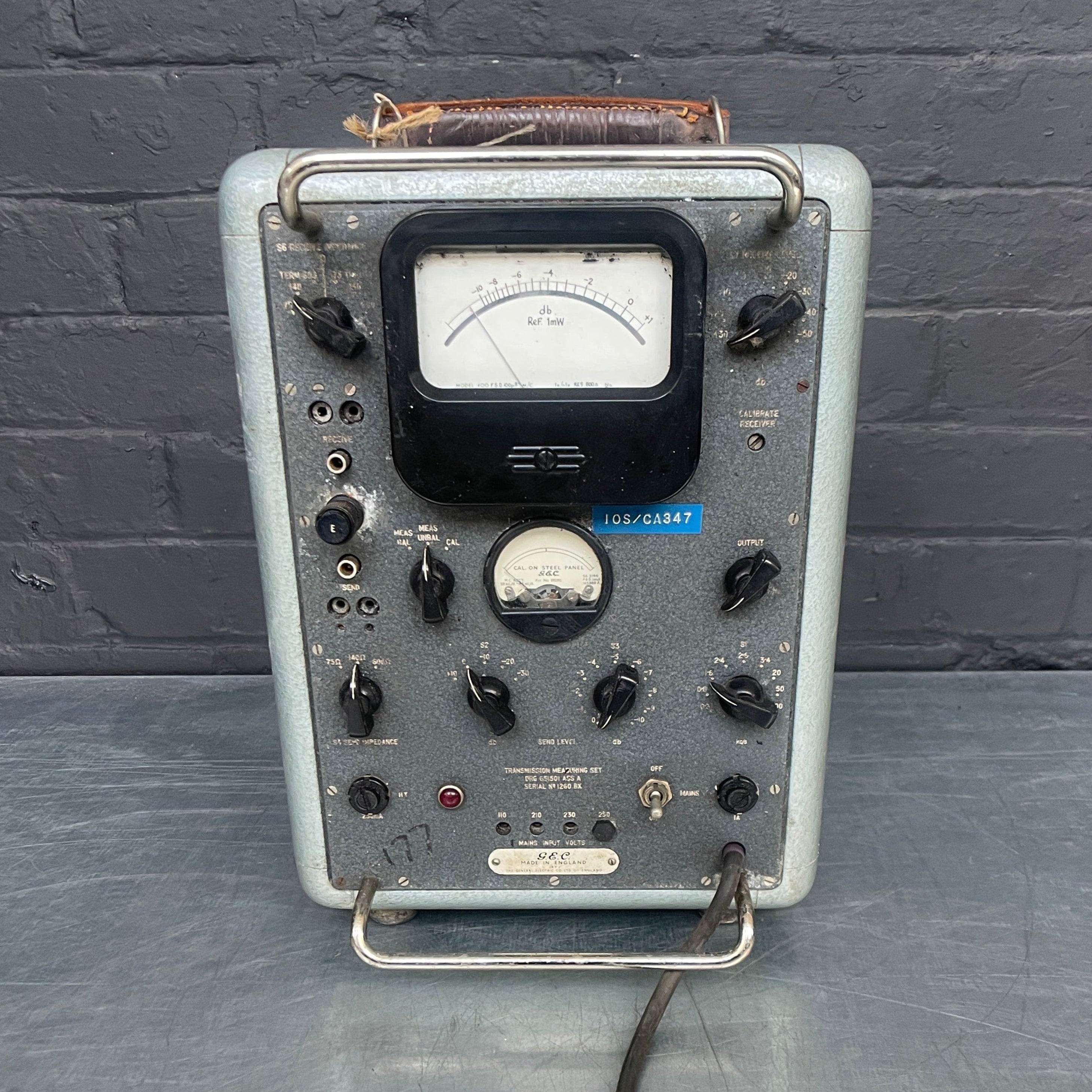 electrical tester unit Industrial powerhouse props prop rental hire vintage movie film set dec electrical