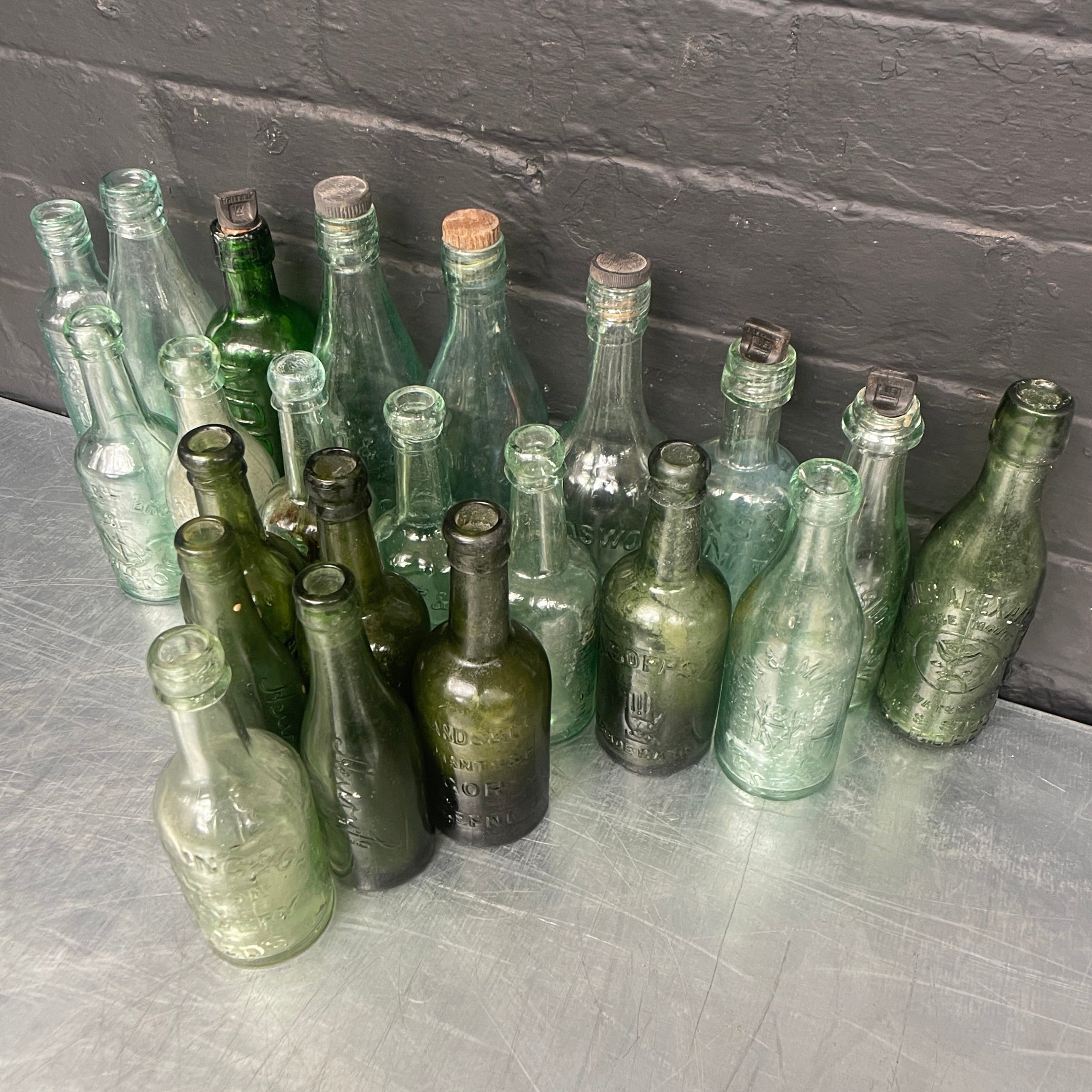 green old vintage apothecary bottles chemist 4
