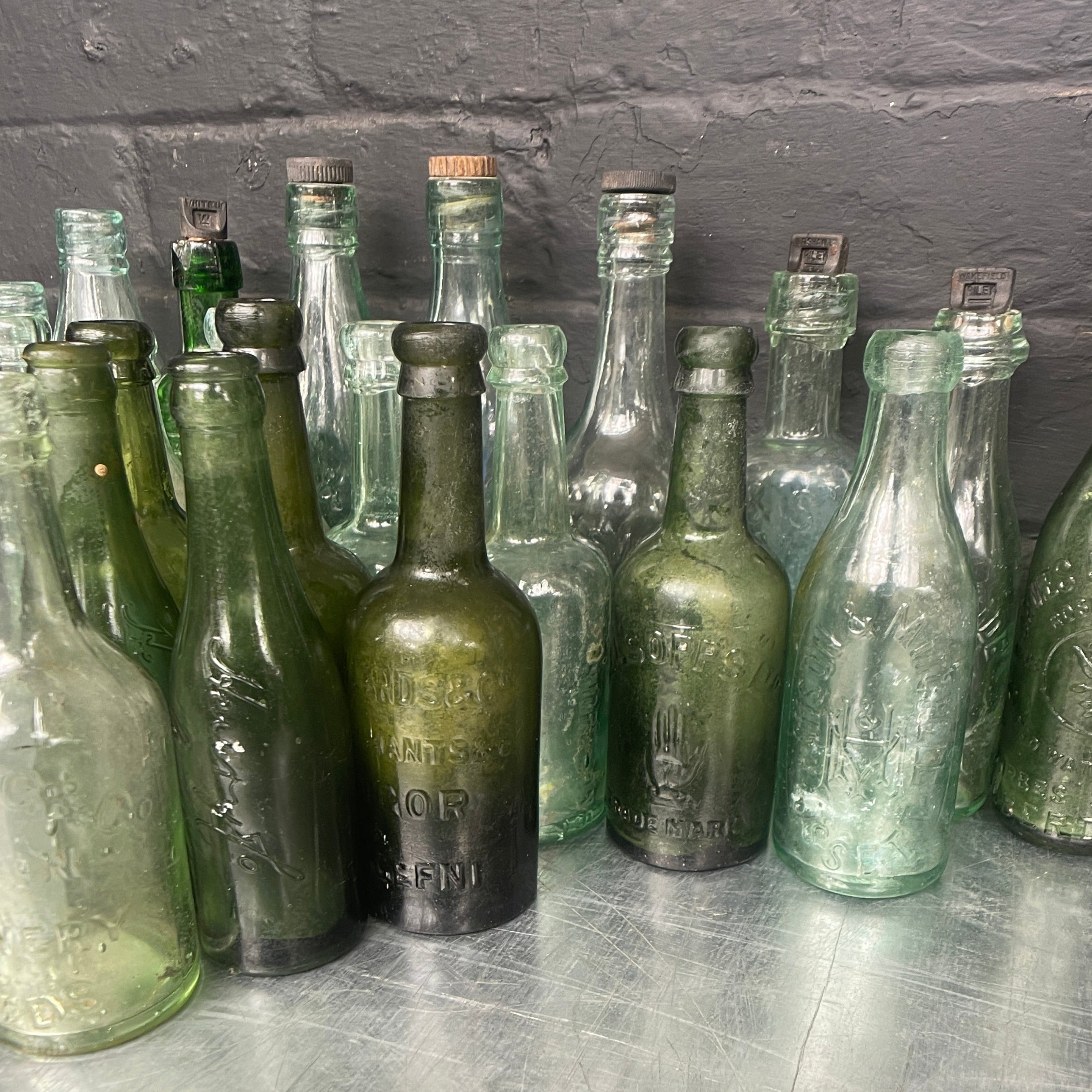 green old vintage apothecary bottles chemist 6