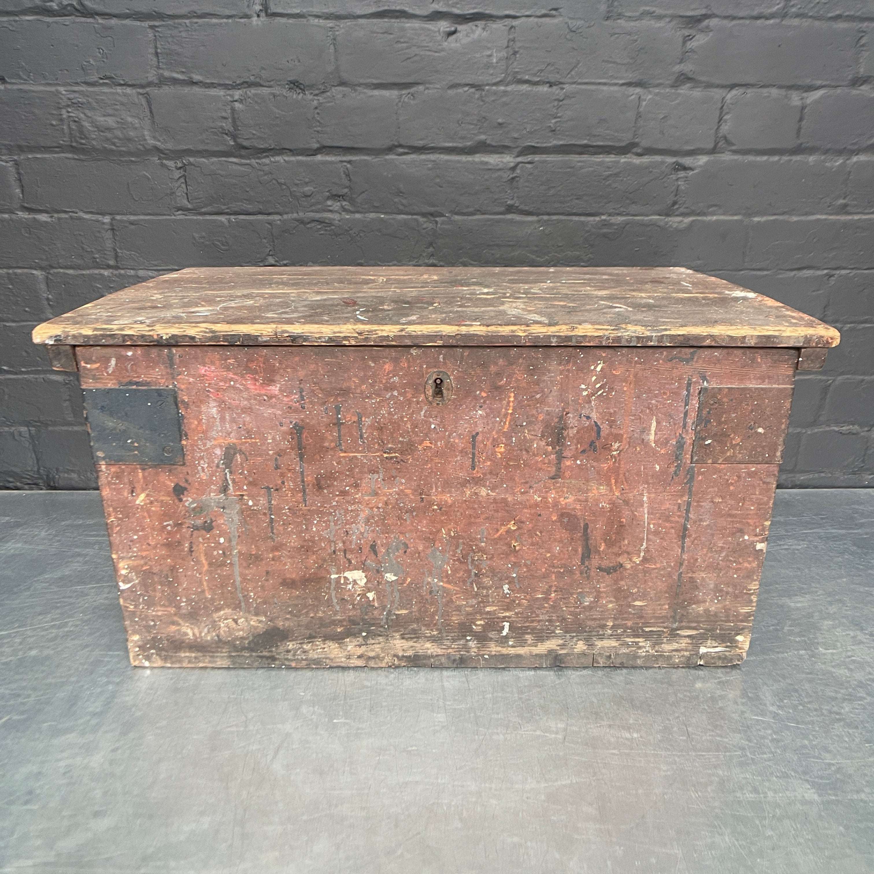 large wooden wood box crate trunk Industrial powerhouse props prop rental hire vintage movie film set dec