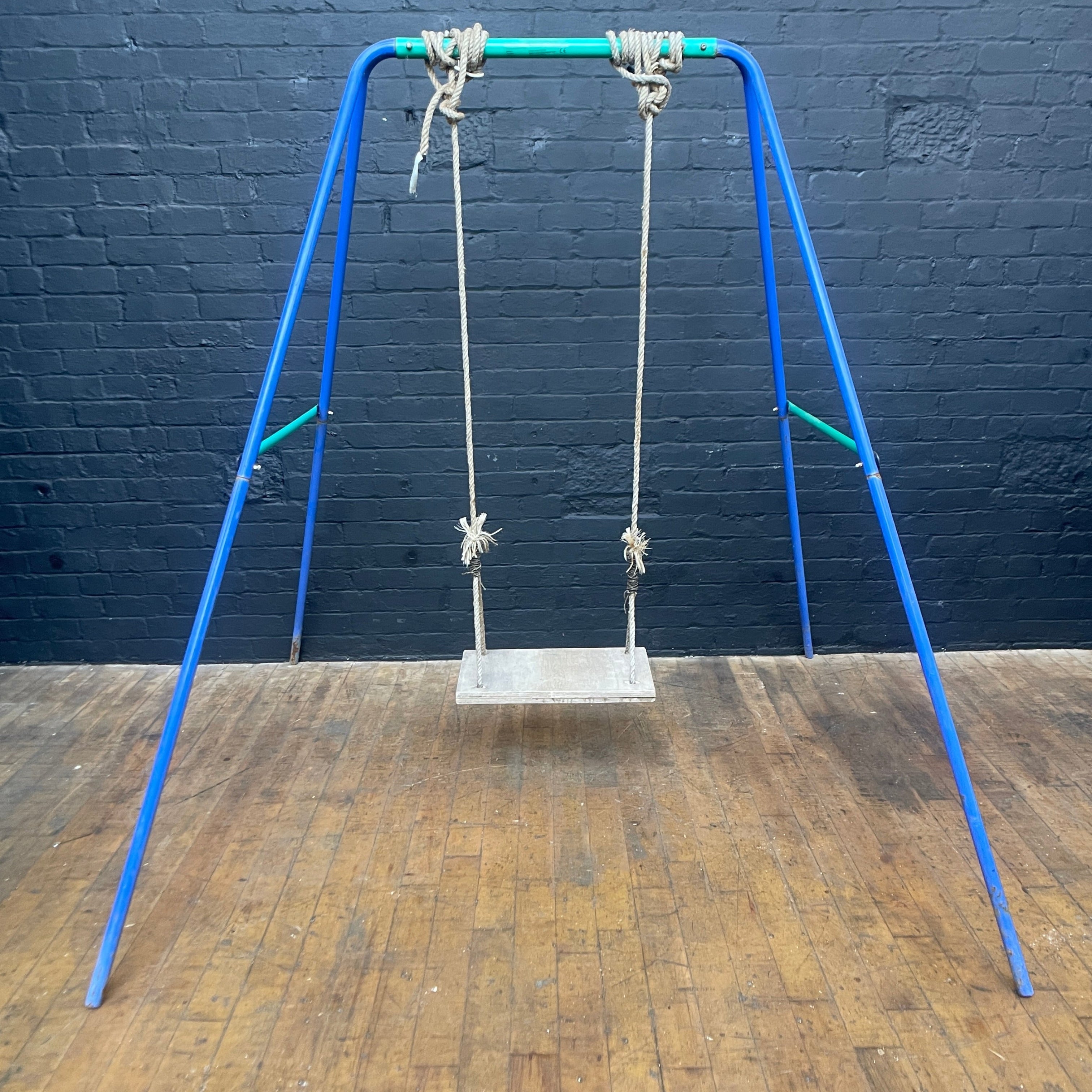 playground children's steel swing Industrial powerhouse props prop rental hire vintage movie film set dec