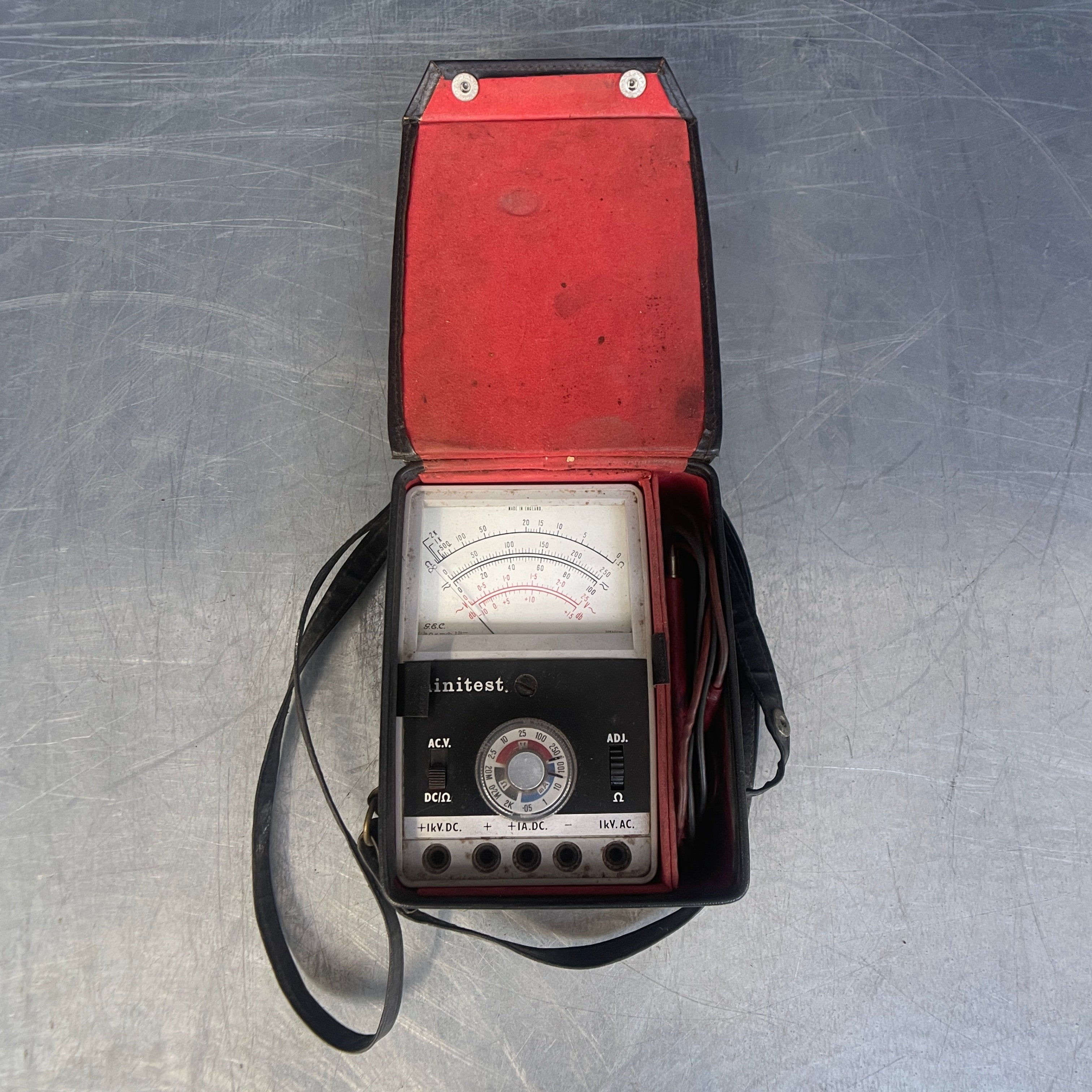 portable minitest meter electrical scientific Industrial powerhouse props prop rental hire vintage movie film set dec