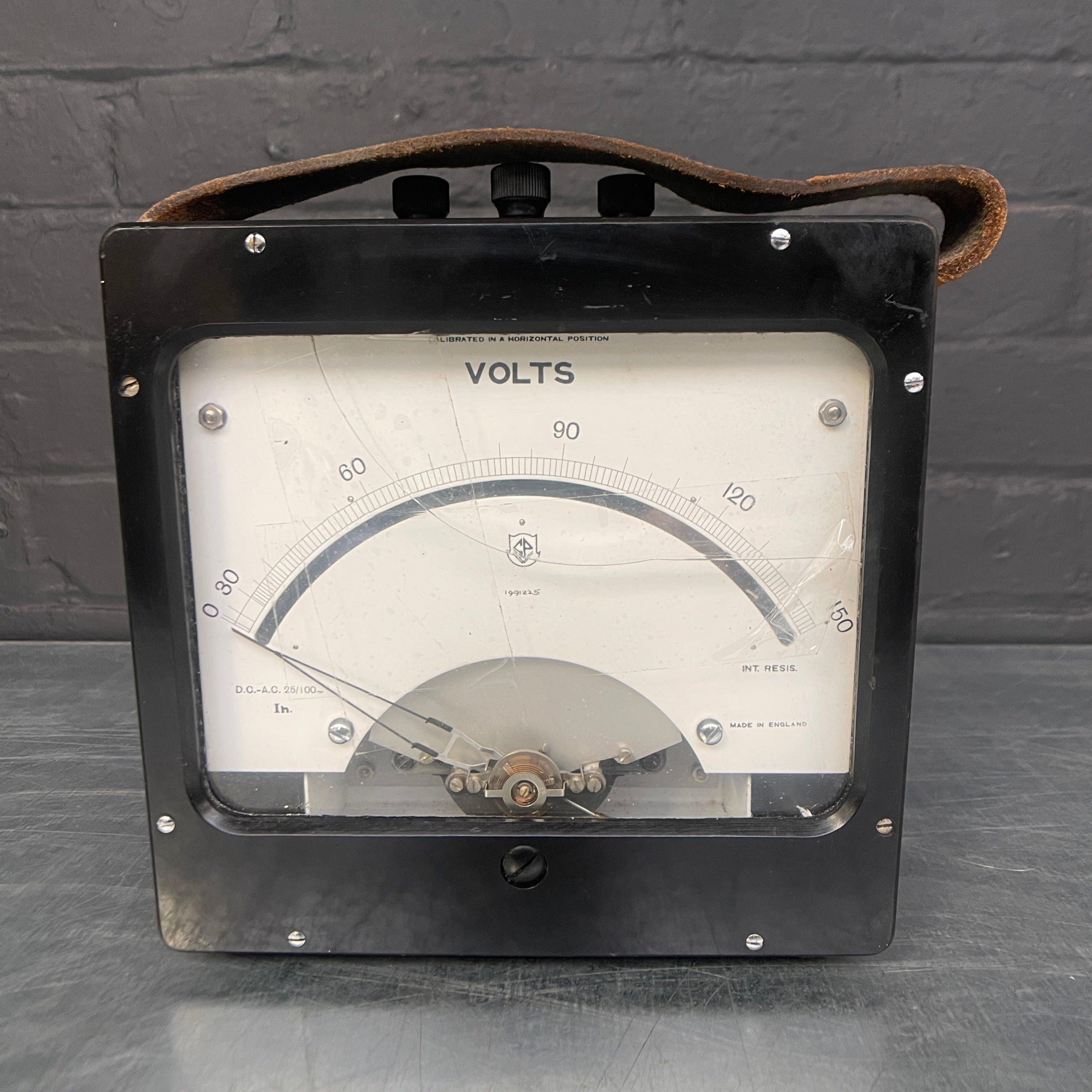 volt meter tester electrical volts Industrial powerhouse props prop rental hire vintage movie film set dec