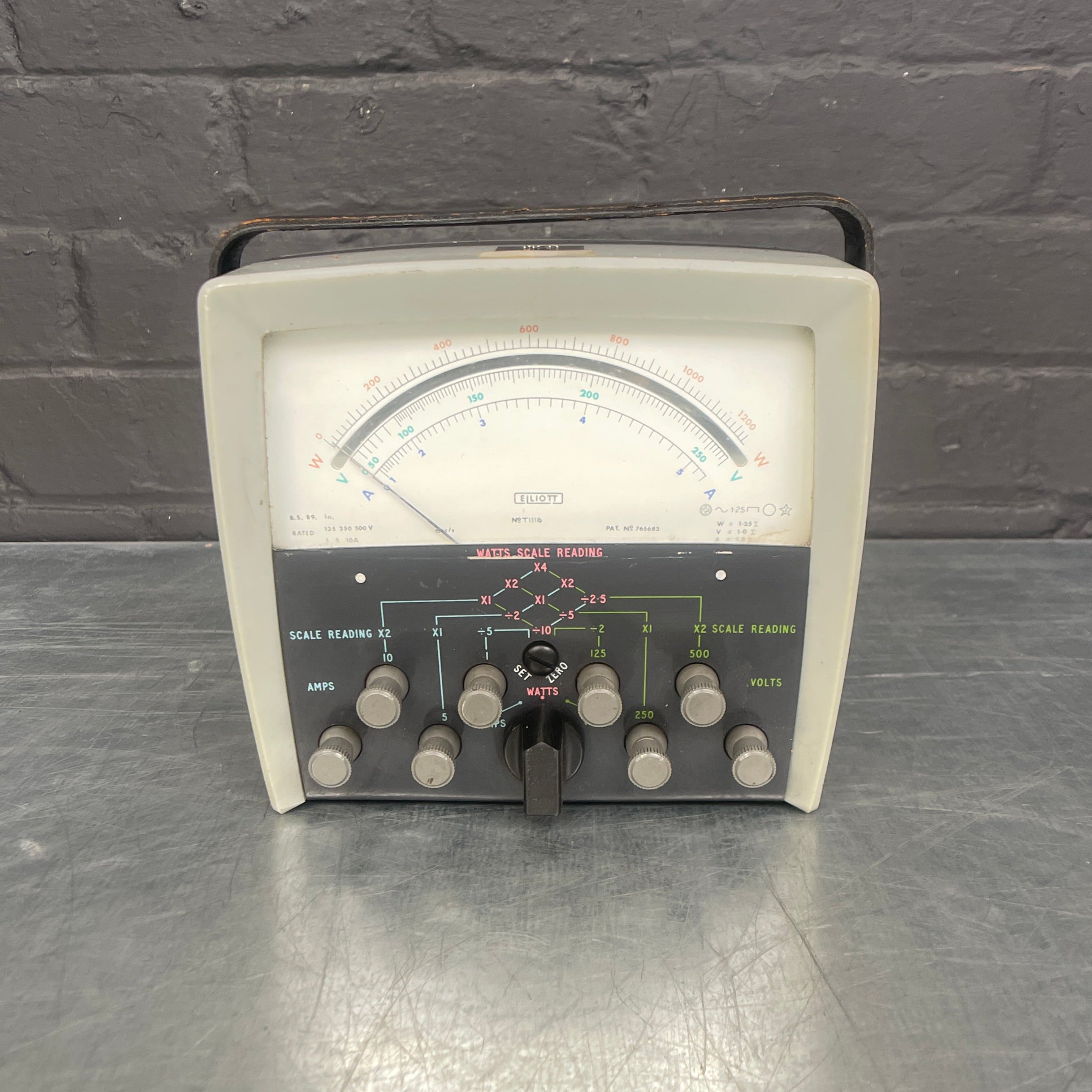 AC test set kit electrical Industrial powerhouse props prop rental hire vintage movie film set dec