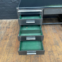 Double sided metal Milners desk Qty 1