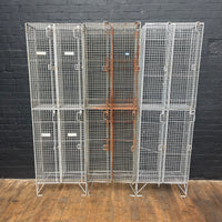 Industrial mesh wire lockers Qty 3