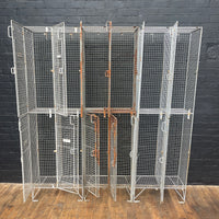 Industrial mesh wire lockers Qty 3