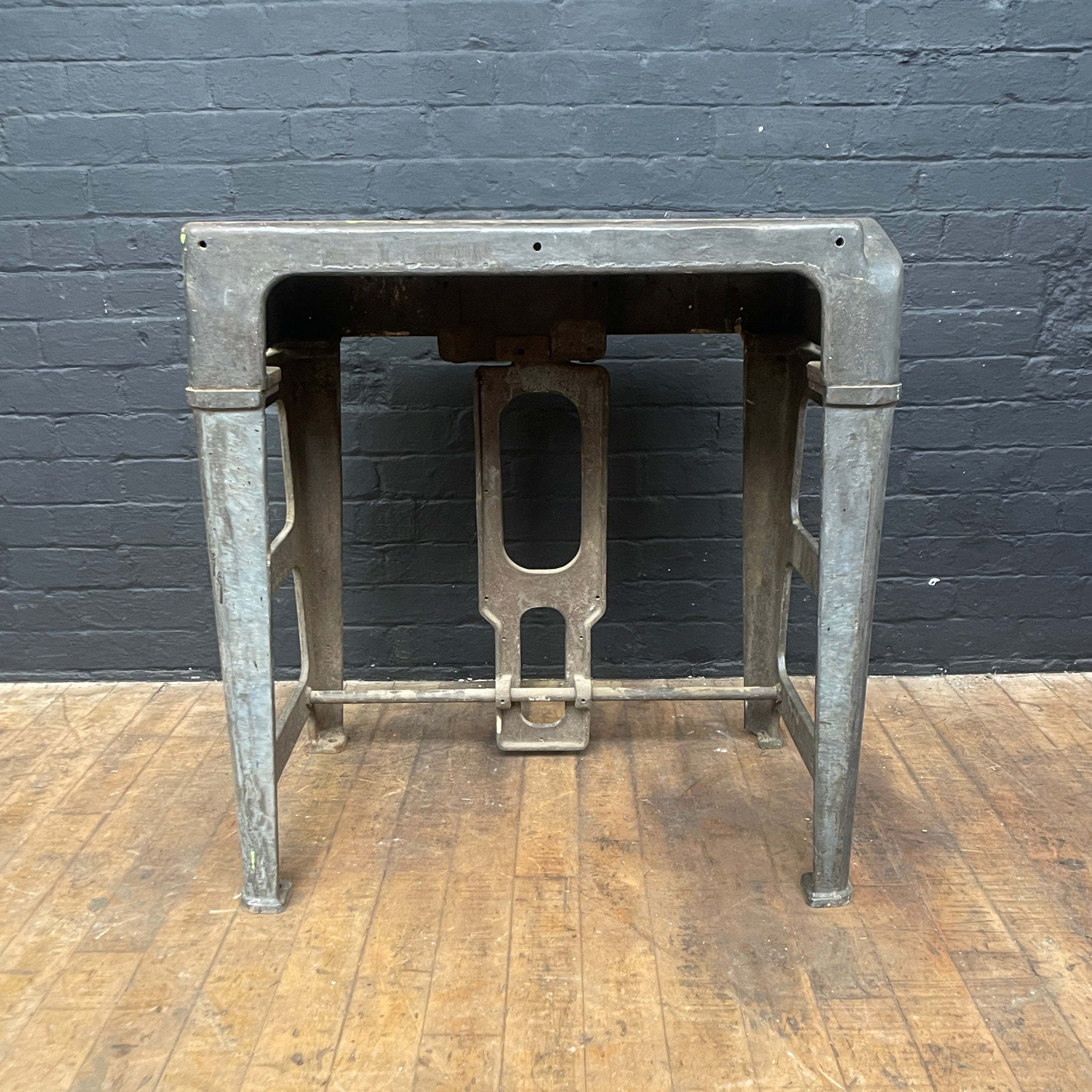 Industrial powerhouse props prop rental hire vintage movie film set dec Industrial machine table workbench cast steel