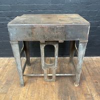 Industrial powerhouse props prop rental hire vintage movie film set dec Industrial machine table workbench cast steel 3