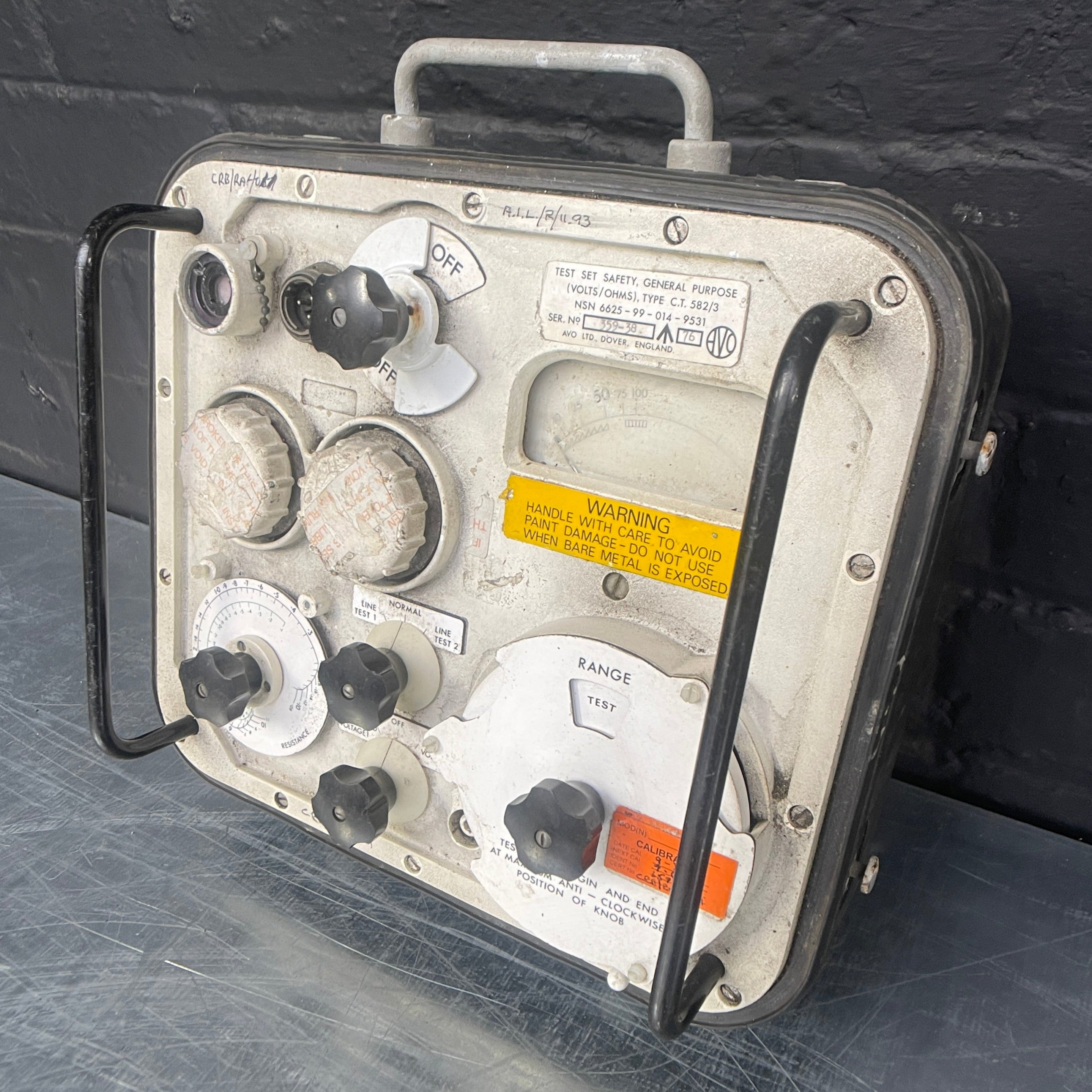 Industrial powerhouse props prop rental hire vintage movie film set dec MOD general purpose test kit electrical military 1