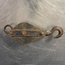 Industrial powerhouse props prop rental hire vintage movie film set dec blue red pulley hook